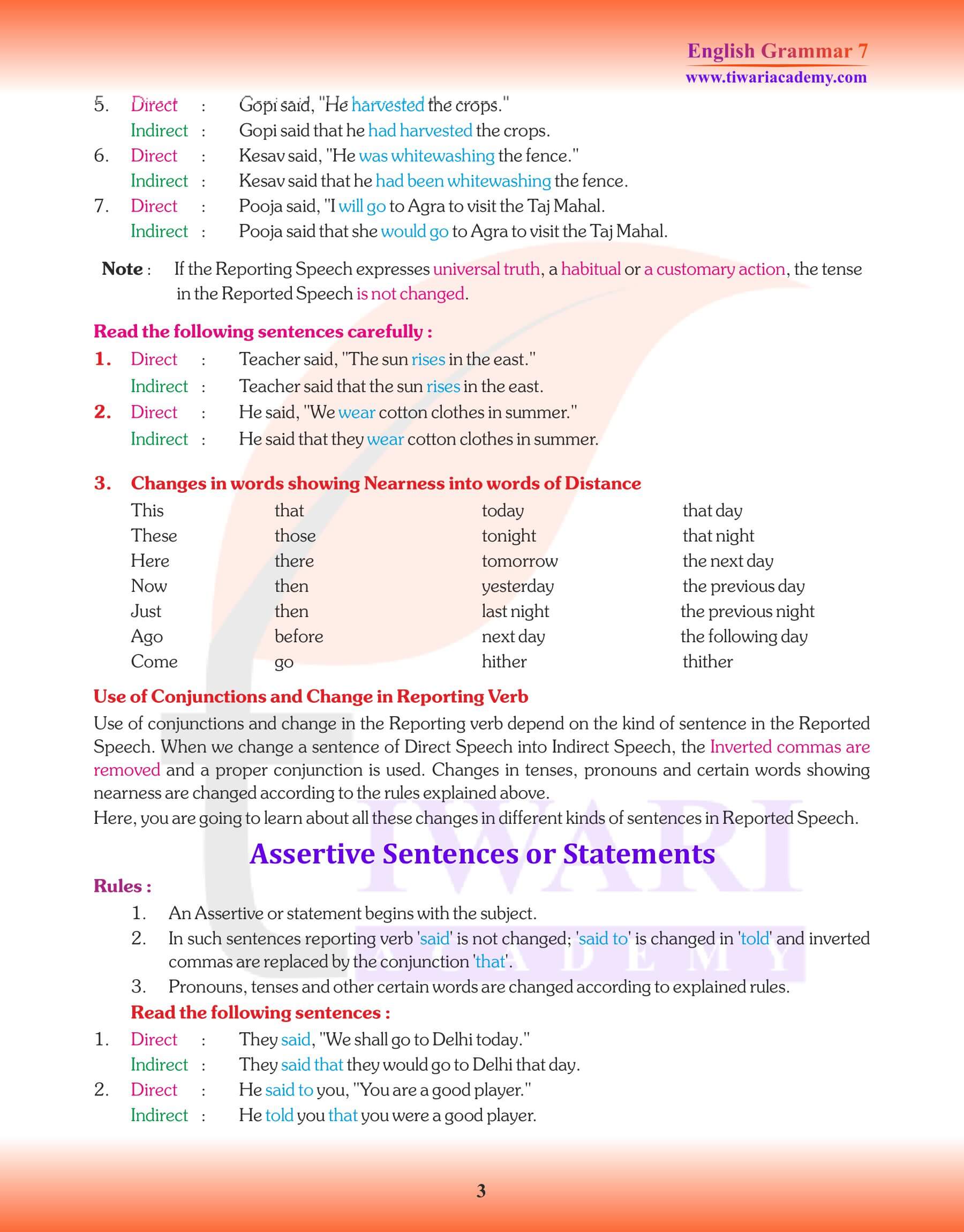 Class 7 English Grammar Chapter 17 Study Material