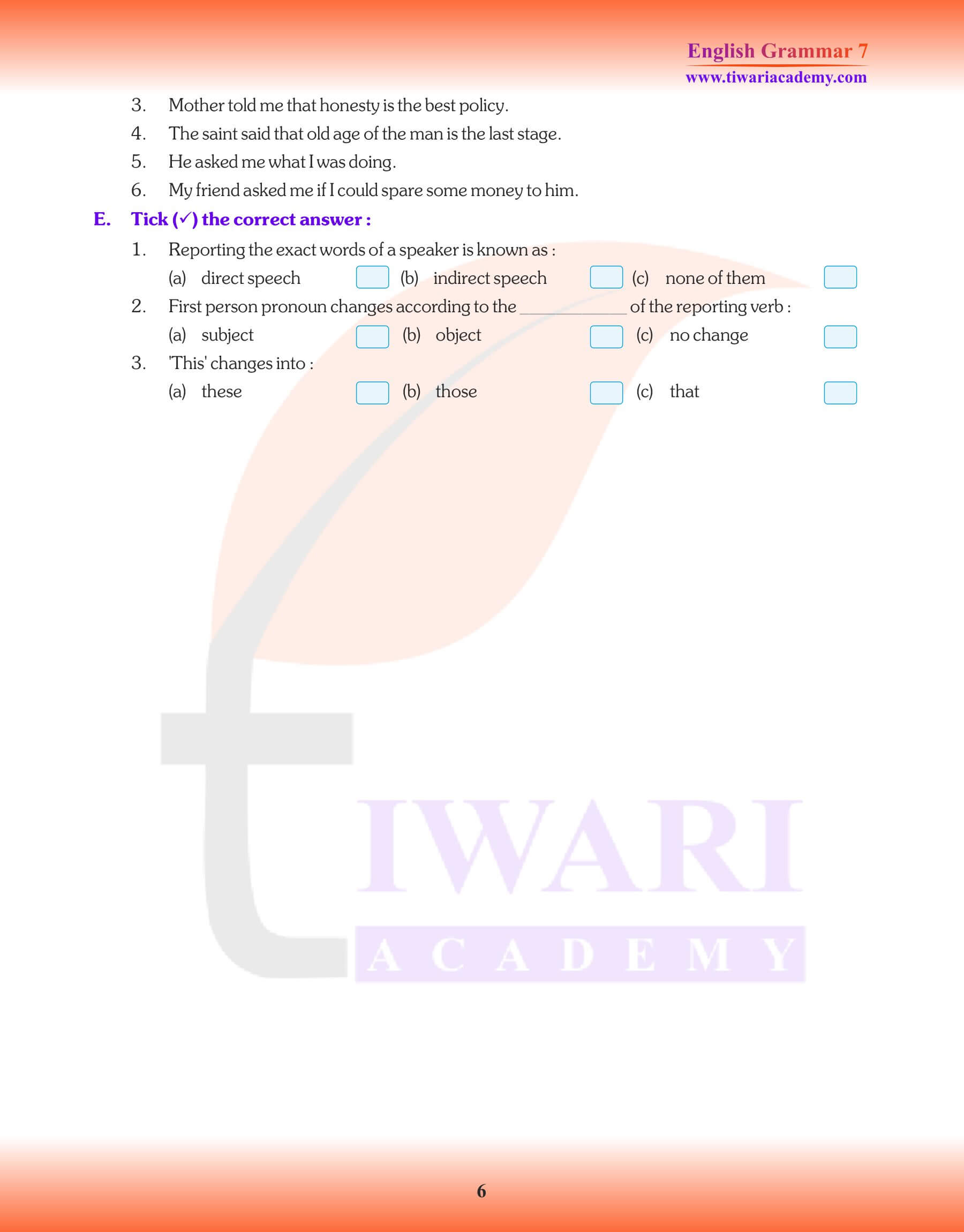 Class 7 English Grammar Chapter 17