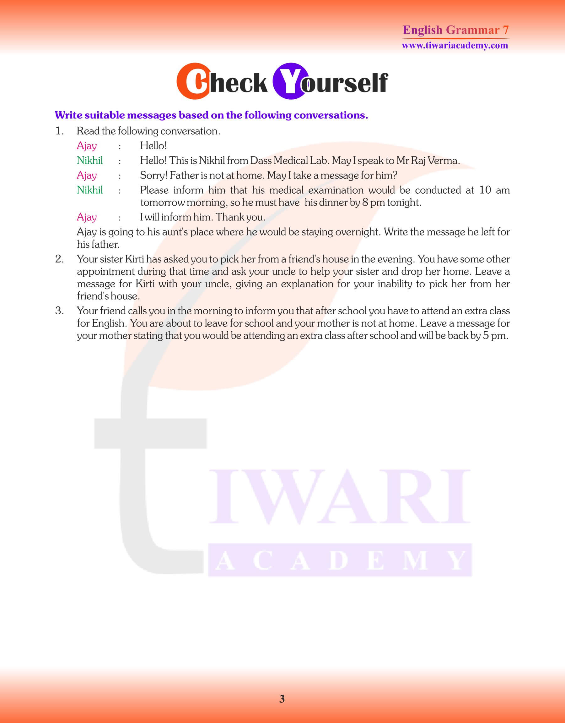 Class 7 English Grammar Chapter 21 Study Material