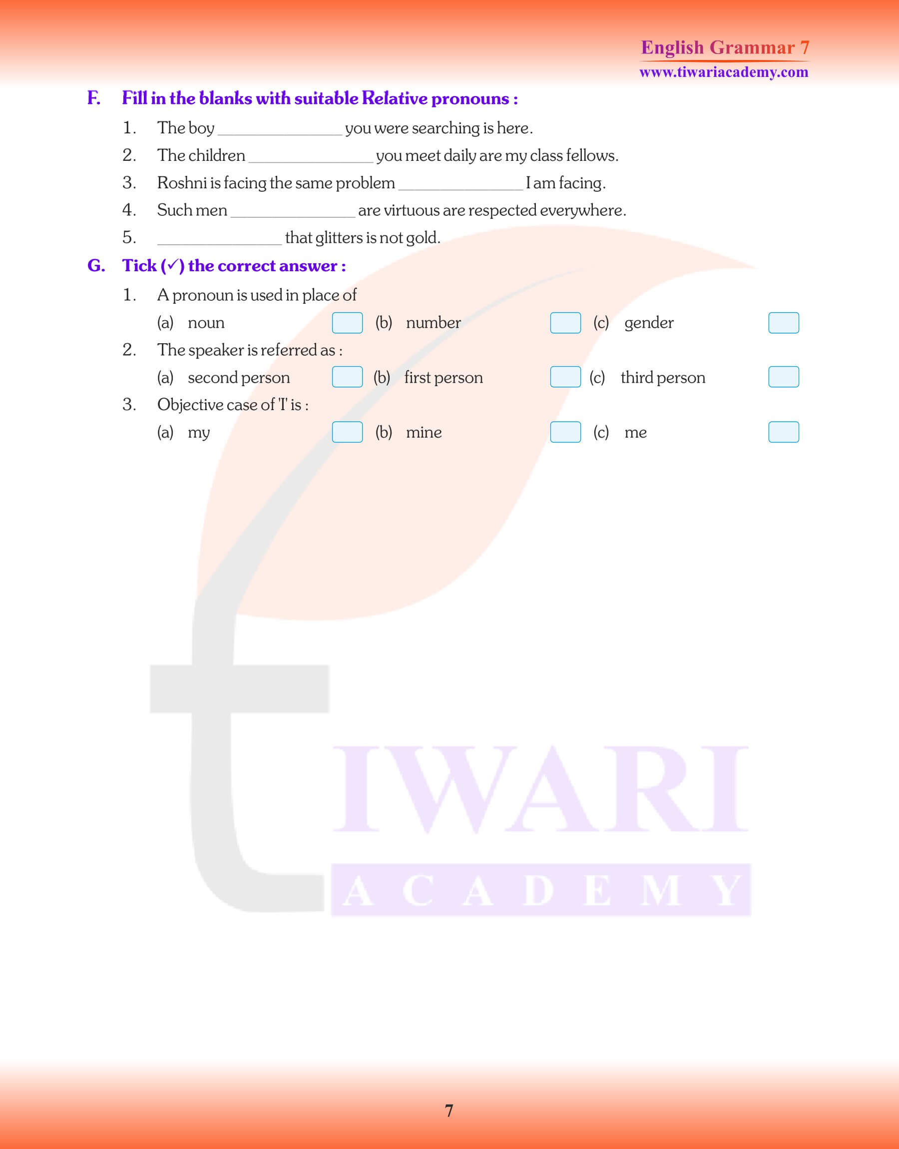 Class 7 English Grammar Chapter 5