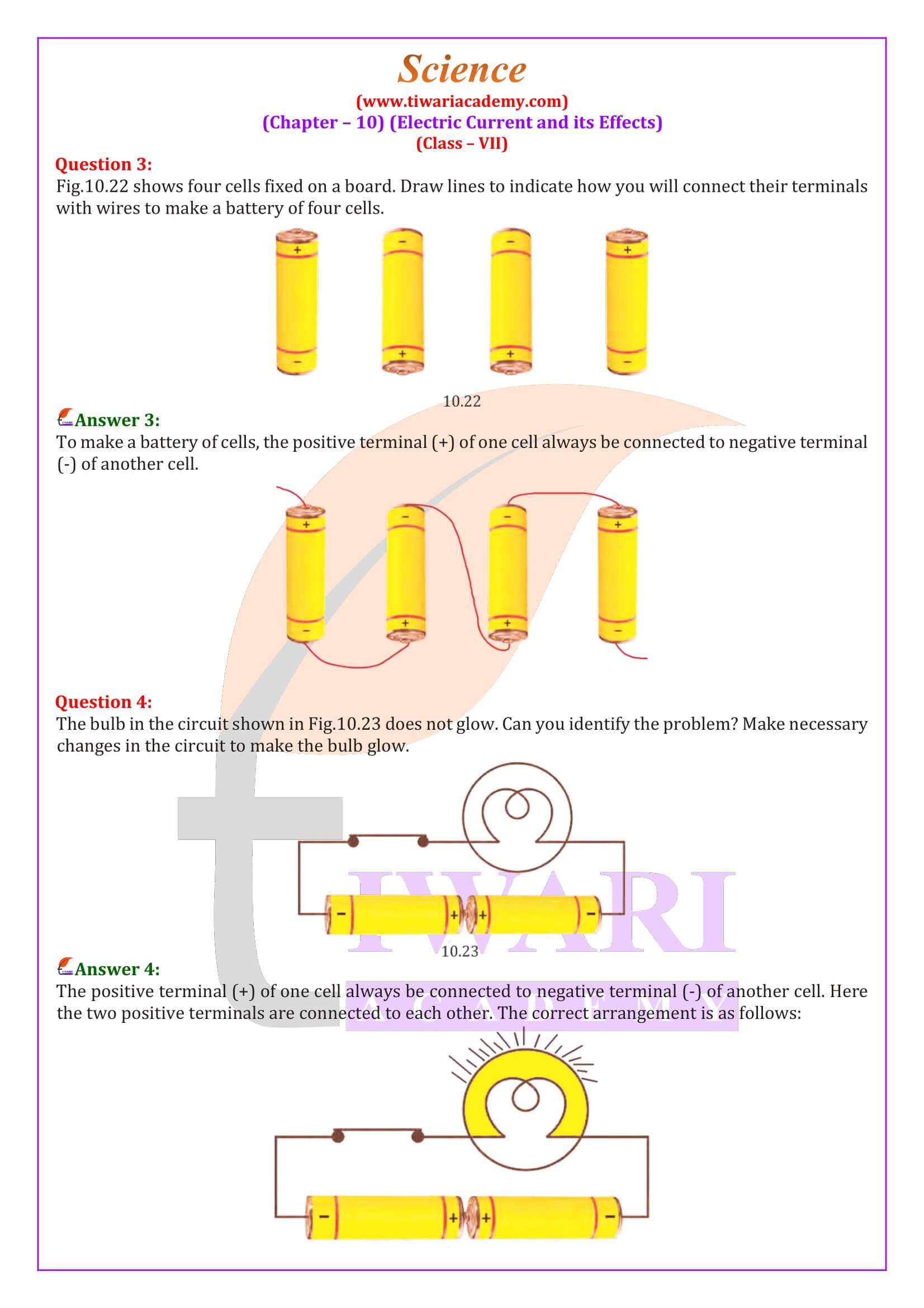 NCERT Solutions for Class 7 Science Chapter 10 Question Answers