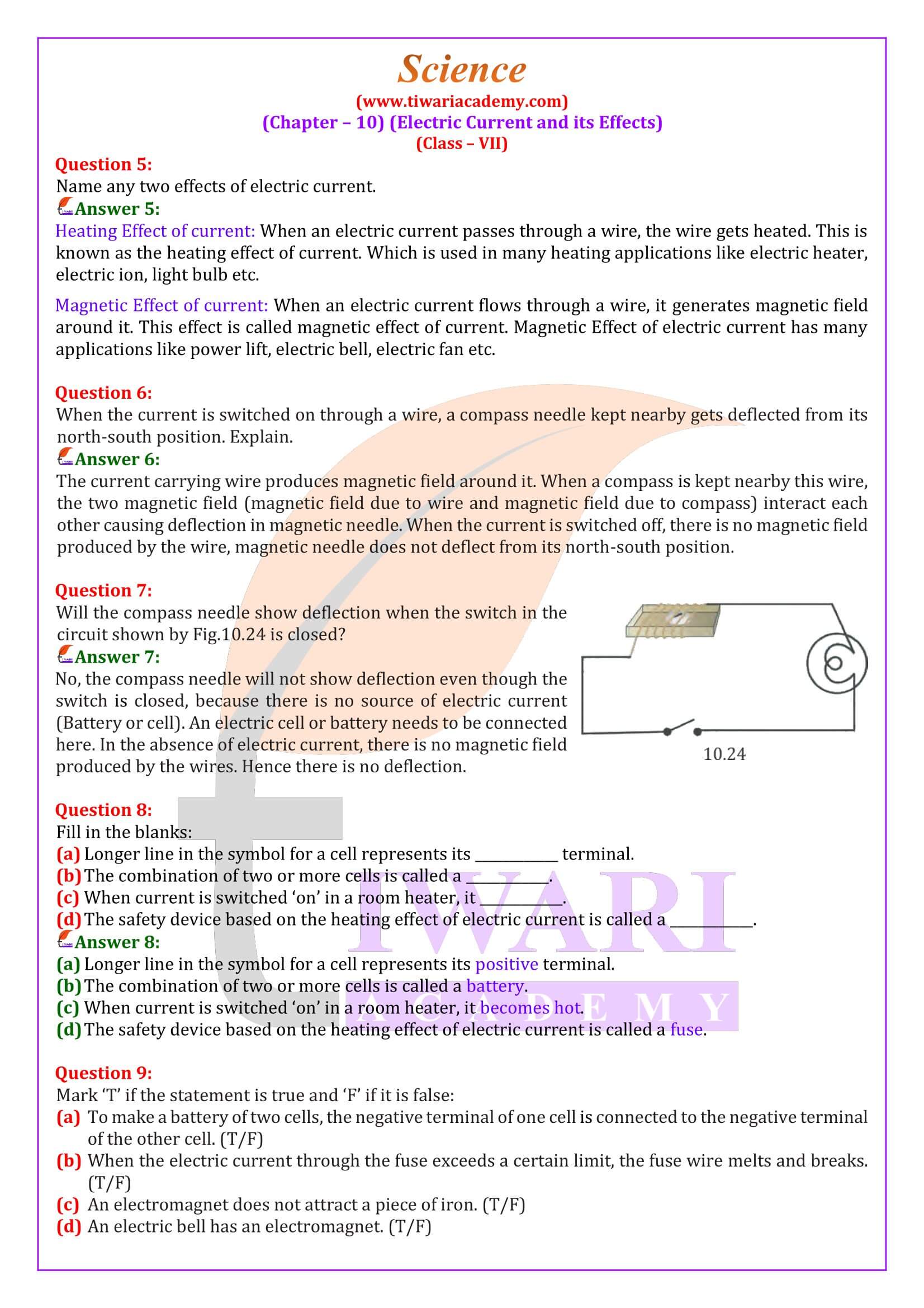 Class 7 Science Chapter 10