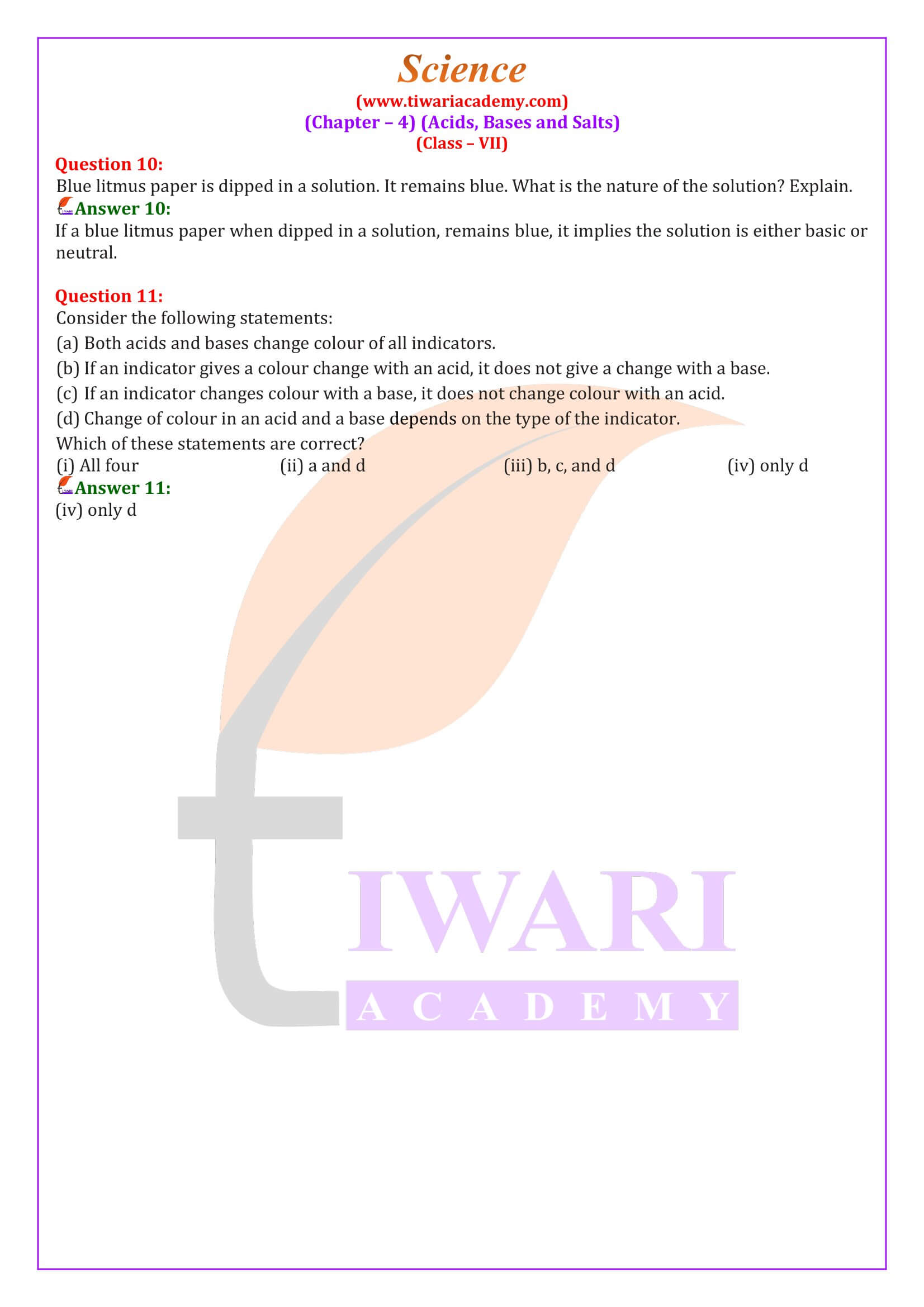 Class 7 Science Chapter 4