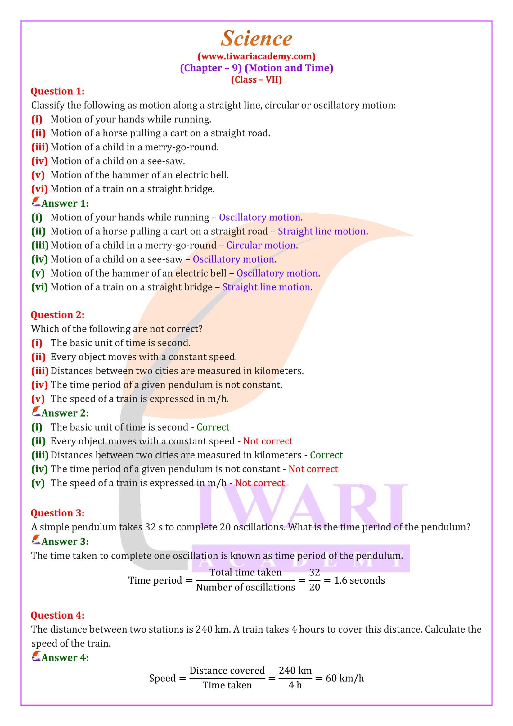 NCERT Solutions for Class 7 Science Chapter 9 in English Medium