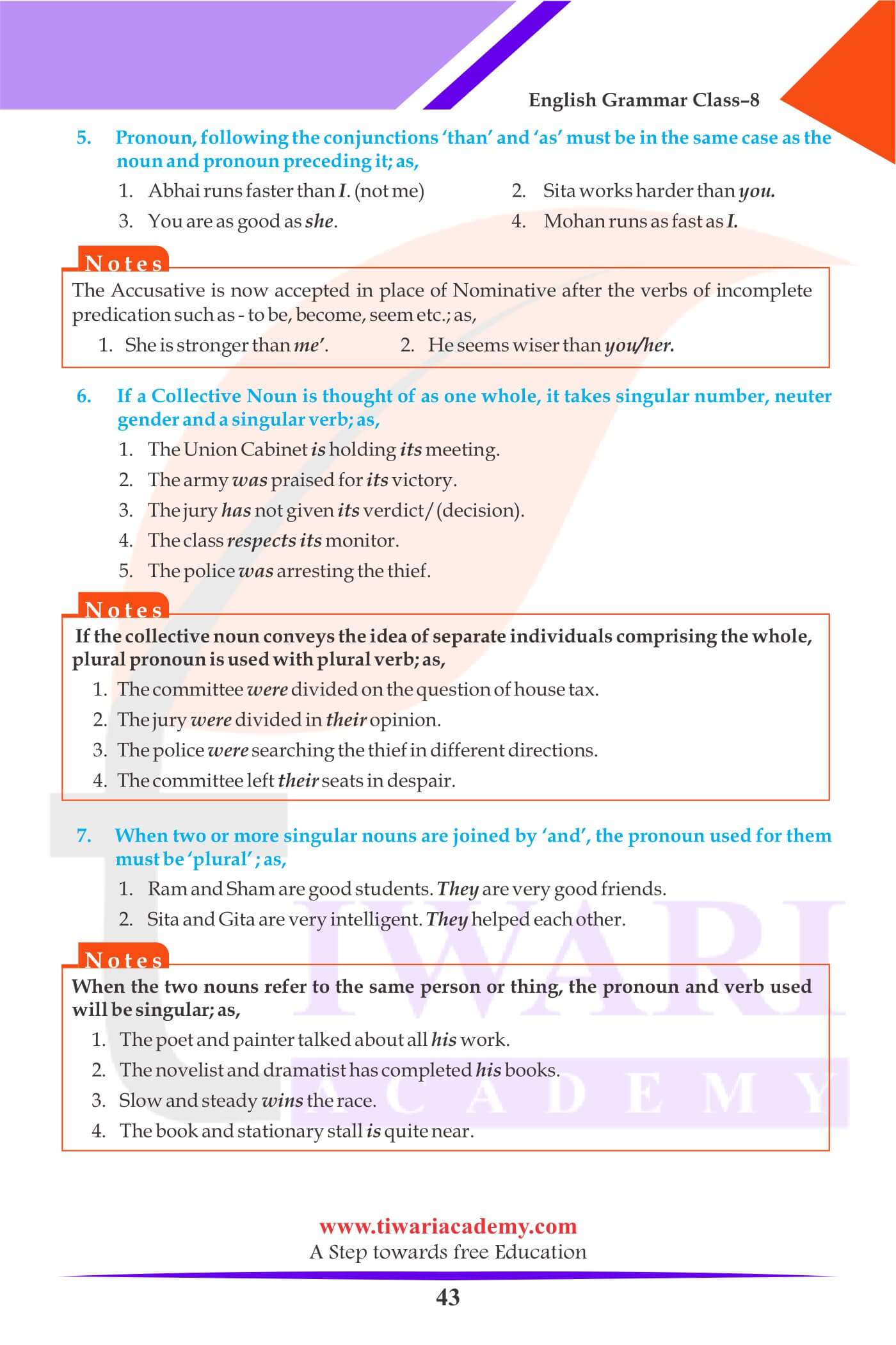 Class 8 English Grammar The types of Pronoun