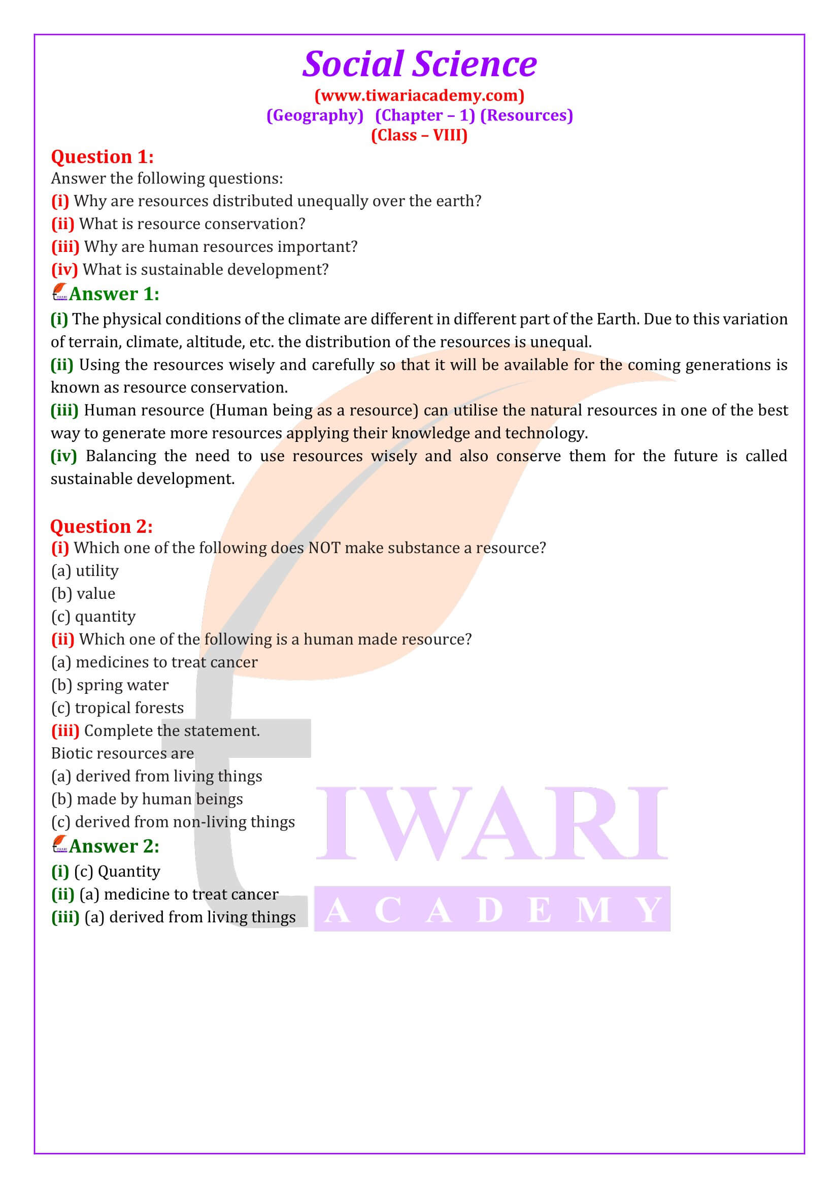 case study geography class 8