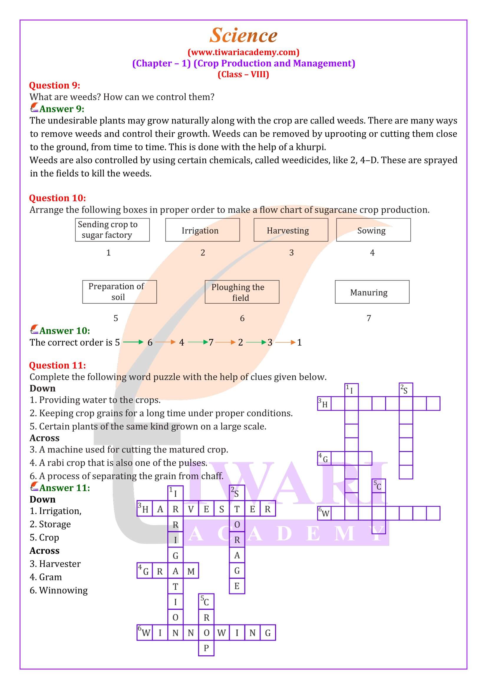 Class 8 Science Chapter 1 Solutions