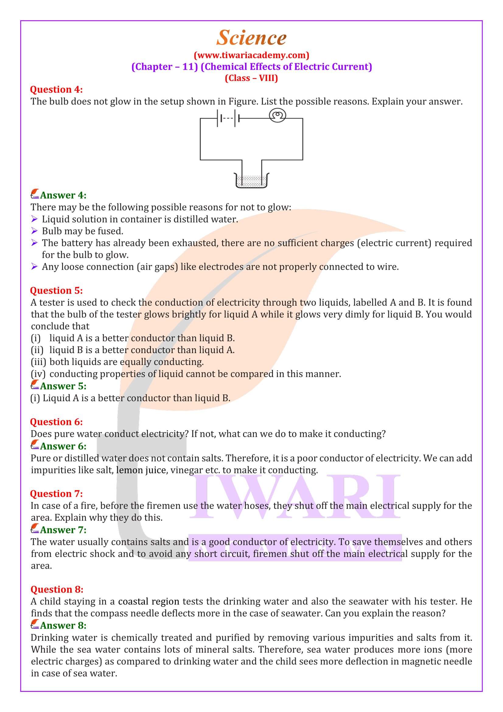 Class 8 Science Chapter 11