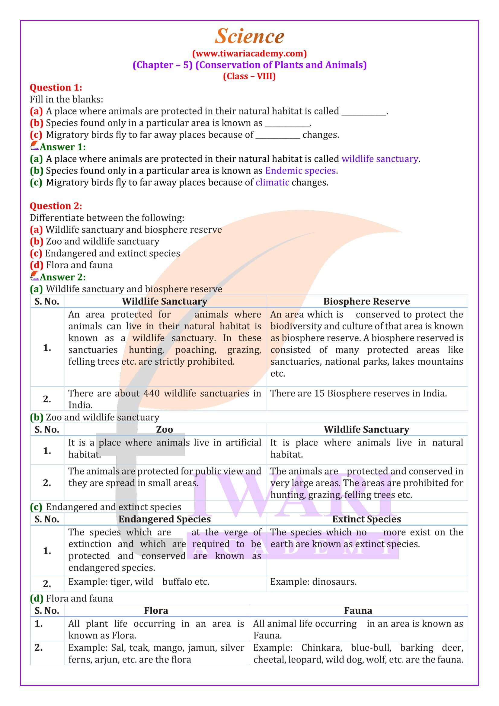 case study class 8 science