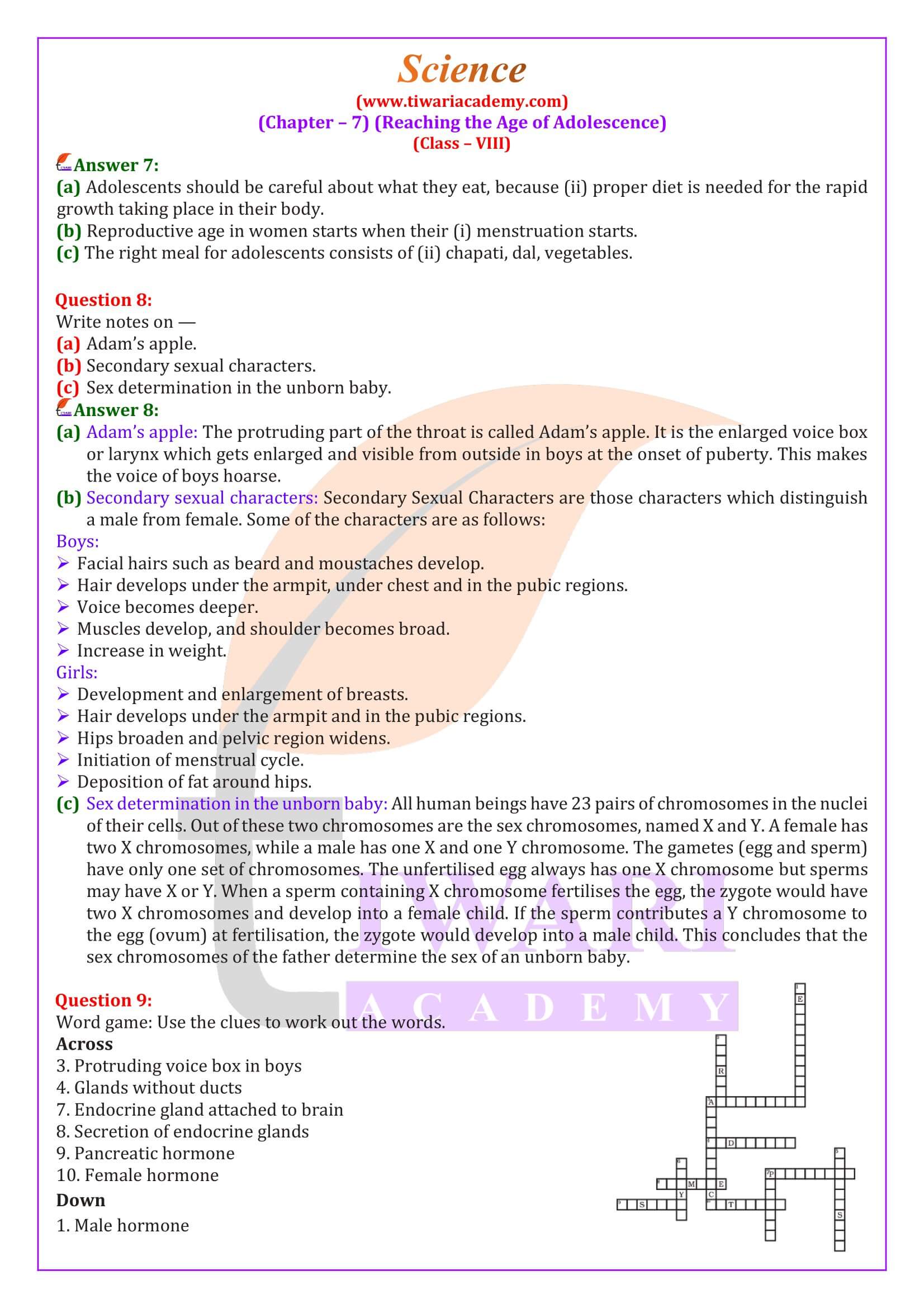 Class 8 Science Chapter 7