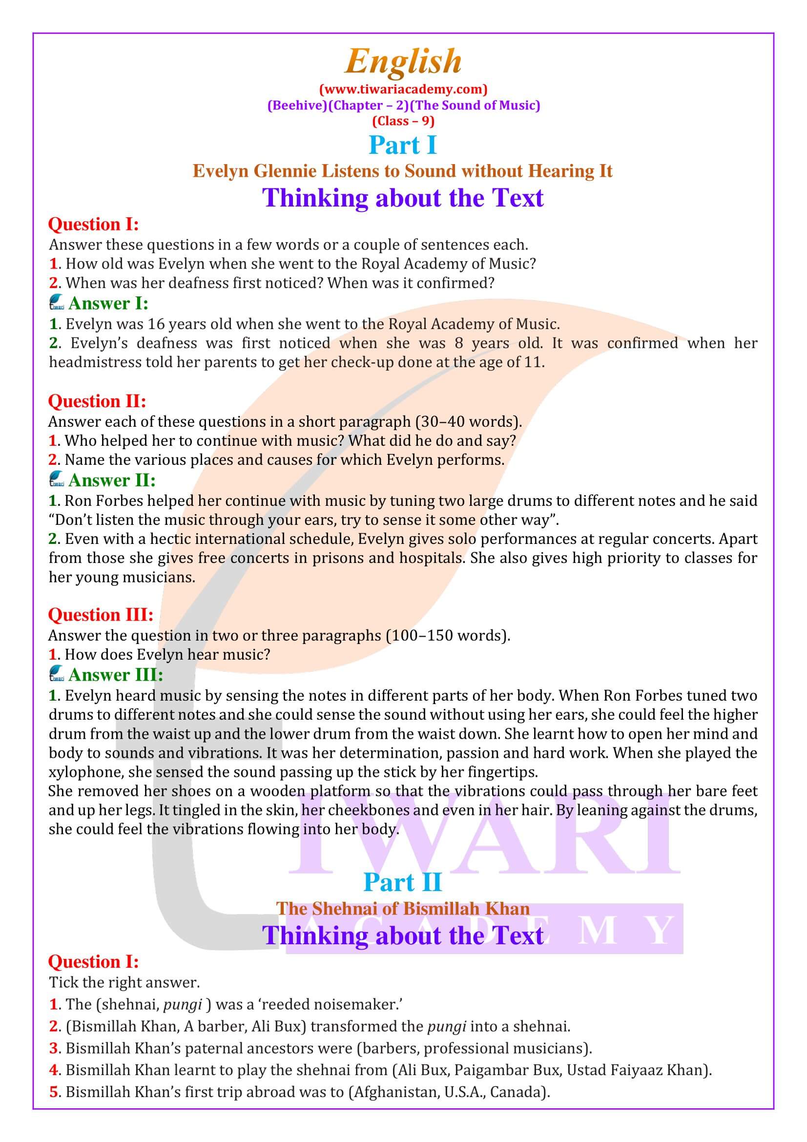 9th english assignment answers unit 2