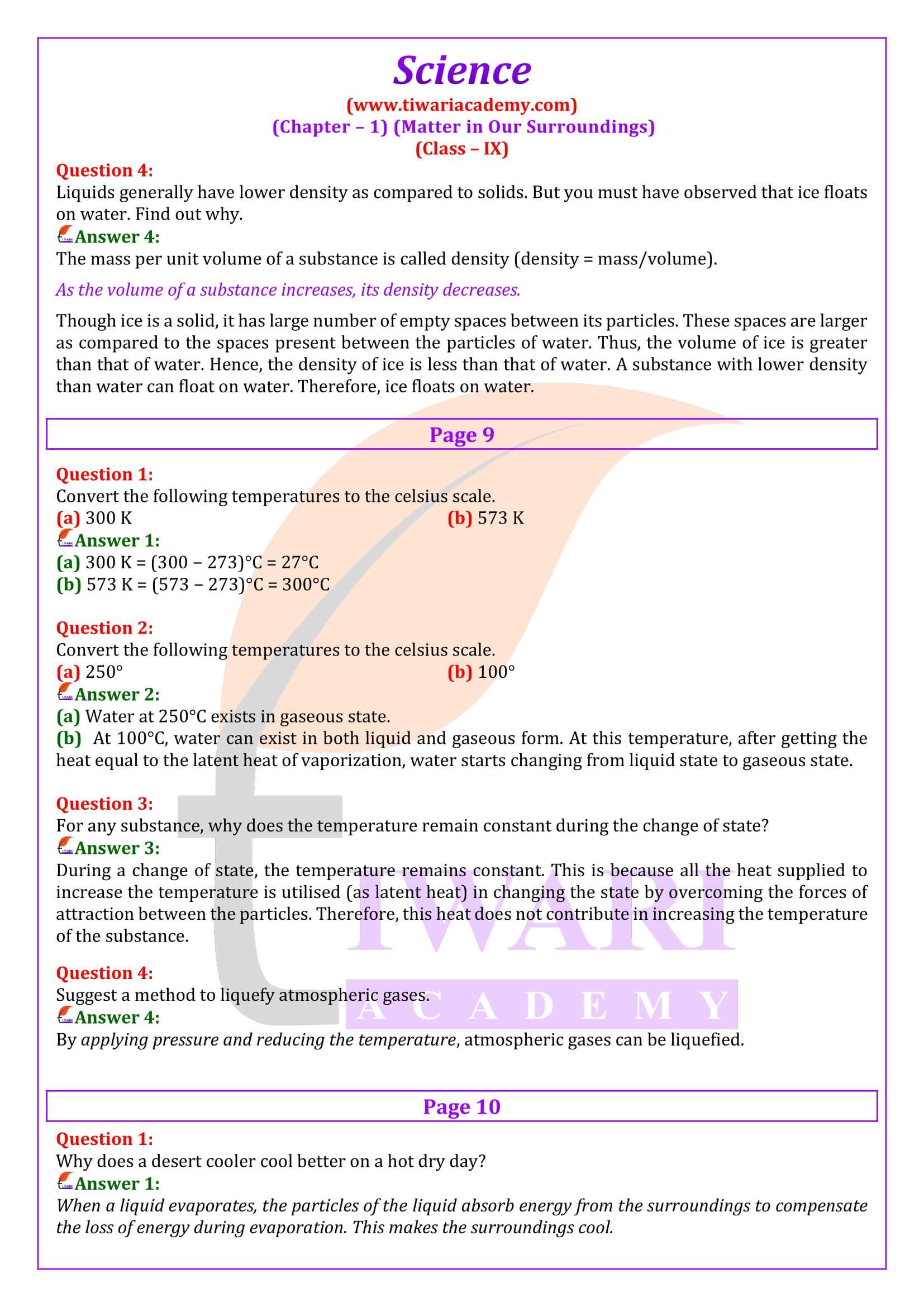 Class 9 Science Chapter 1