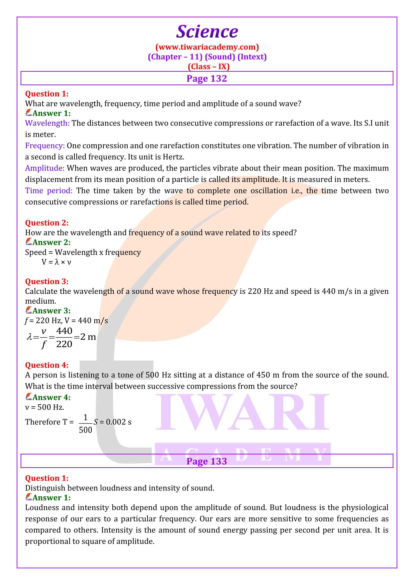NCERT Solutions for Class 9 Science Chapter 11