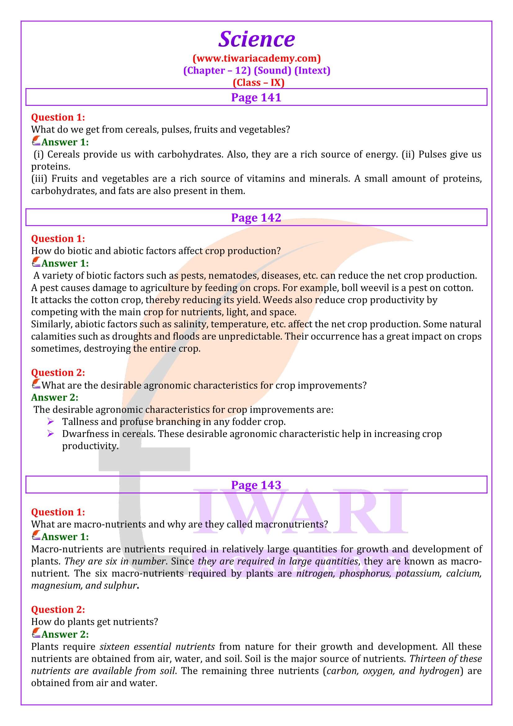 NCERT Solutions for Class 9 Science Chapter 12 Intext Questions