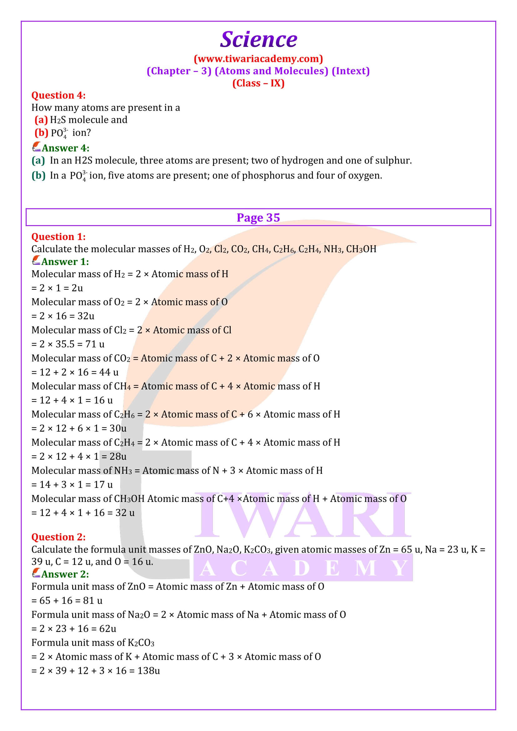 Class 9 Science Chapter 3