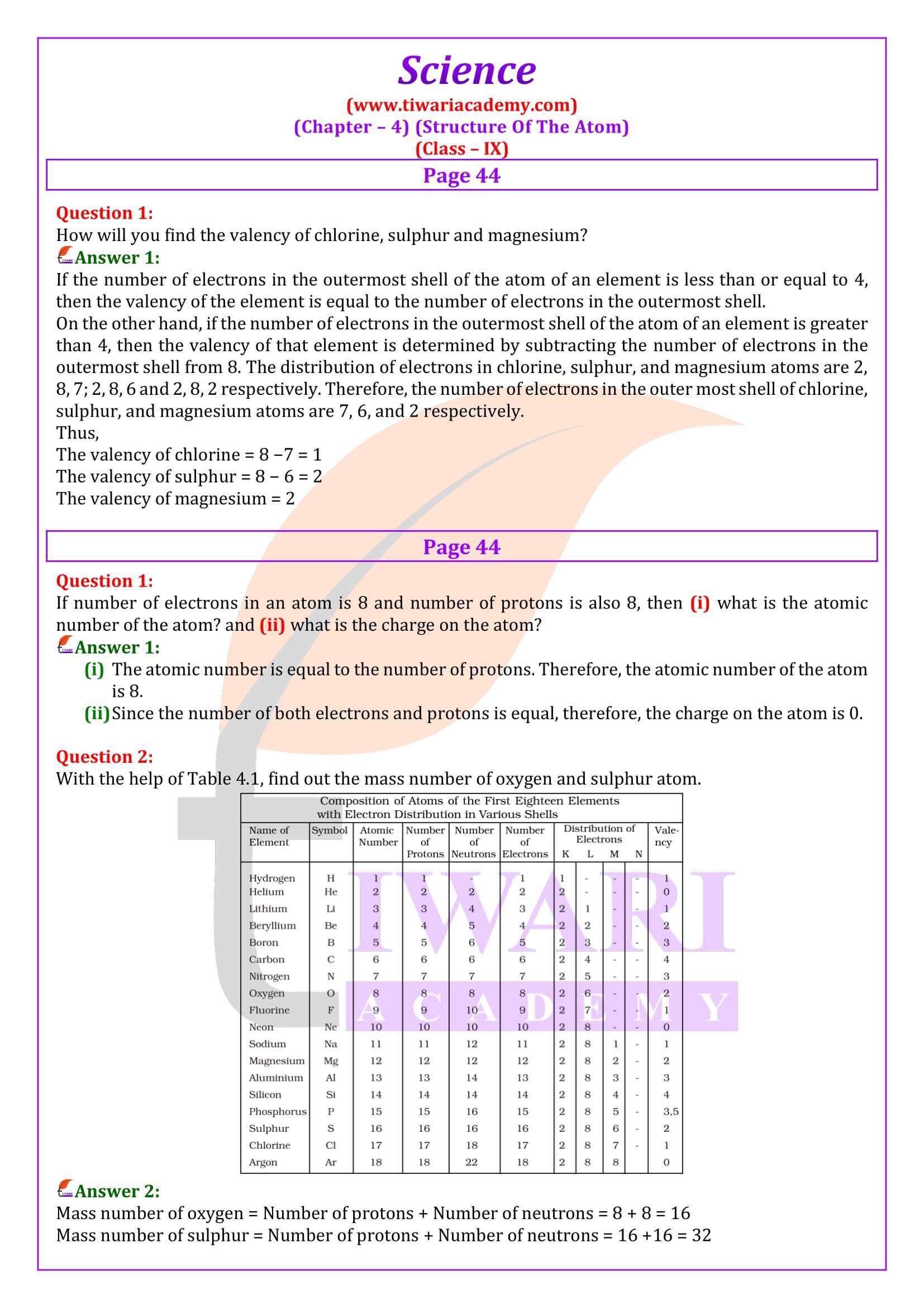 Class 9 Science Chapter 4 Intext Answers