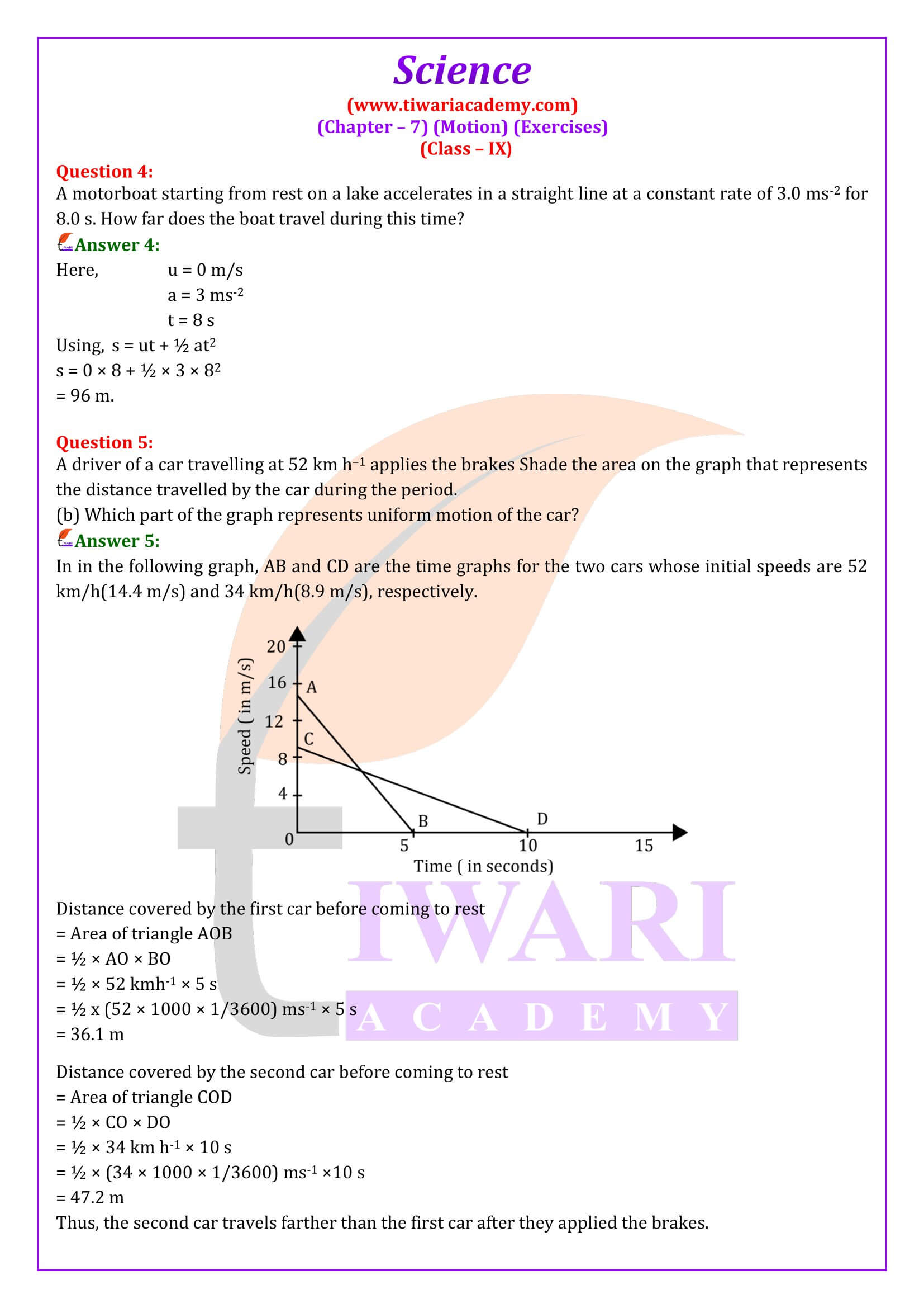 NCERT Solutions for Class 9 Science Chapter 7