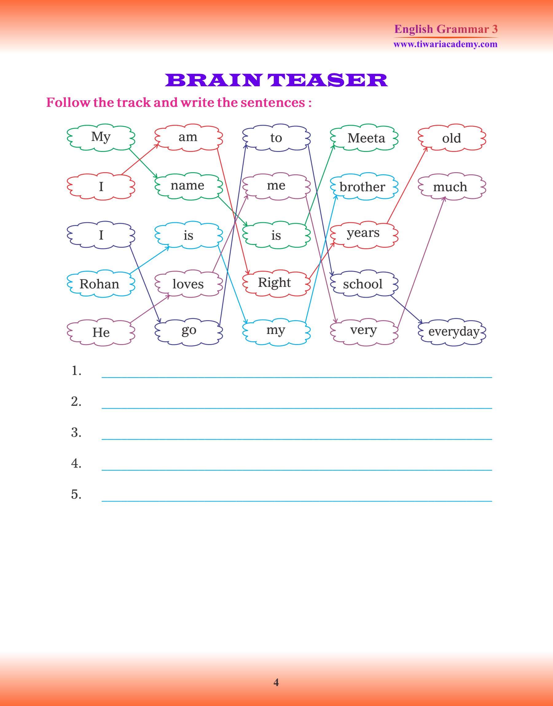 Class 3 English Grammar Chapter 1