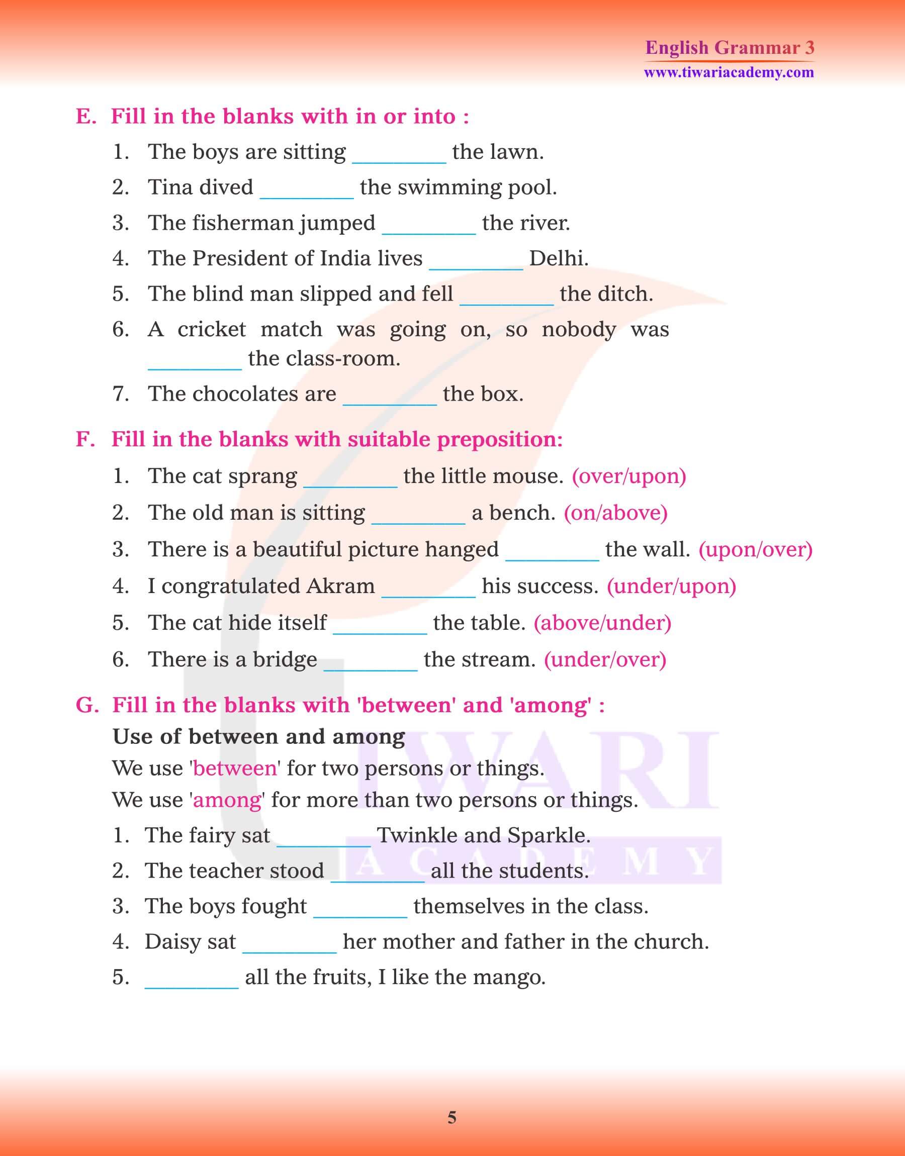 3rd English Grammar Preposition