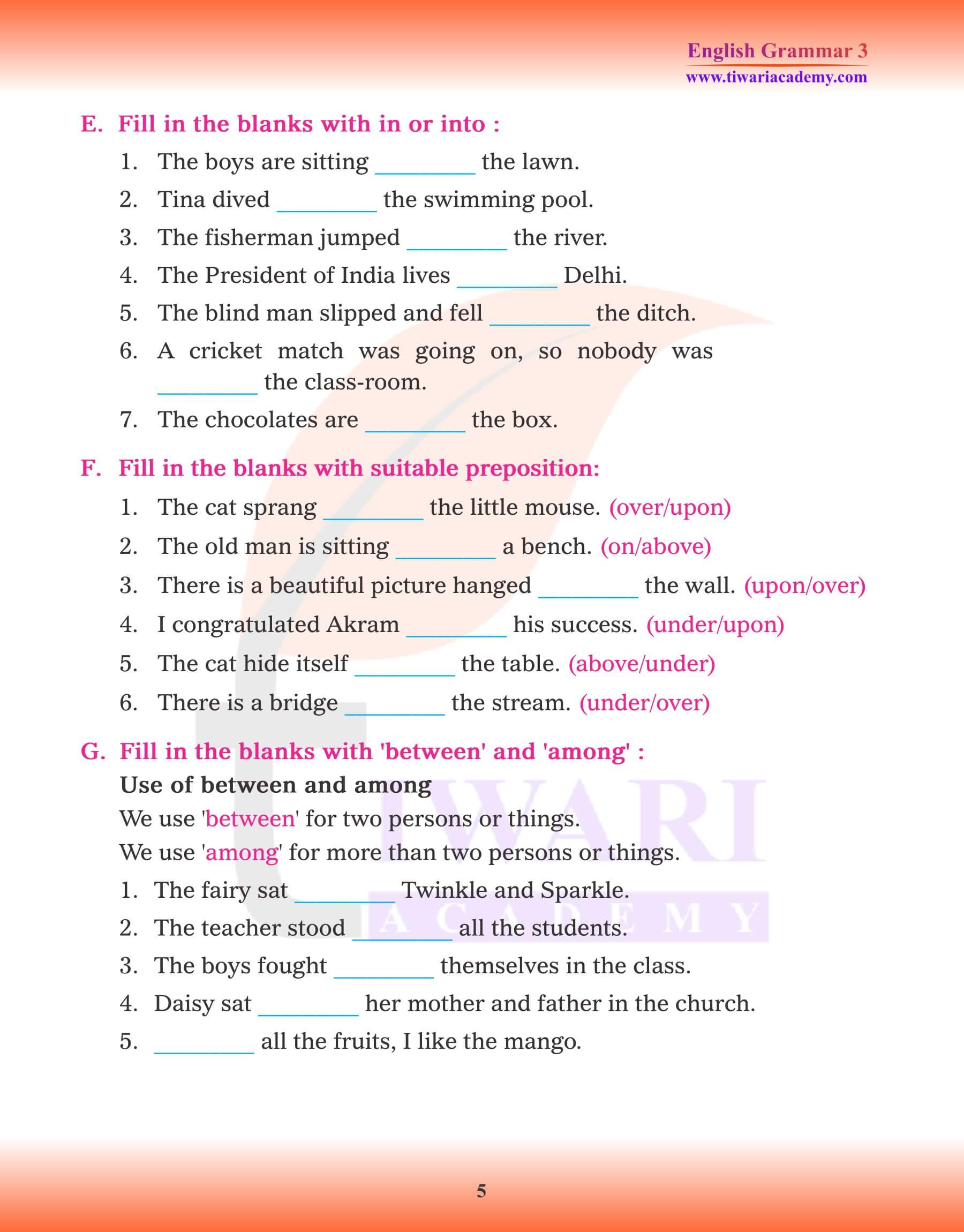 3rd English Grammar Preposition