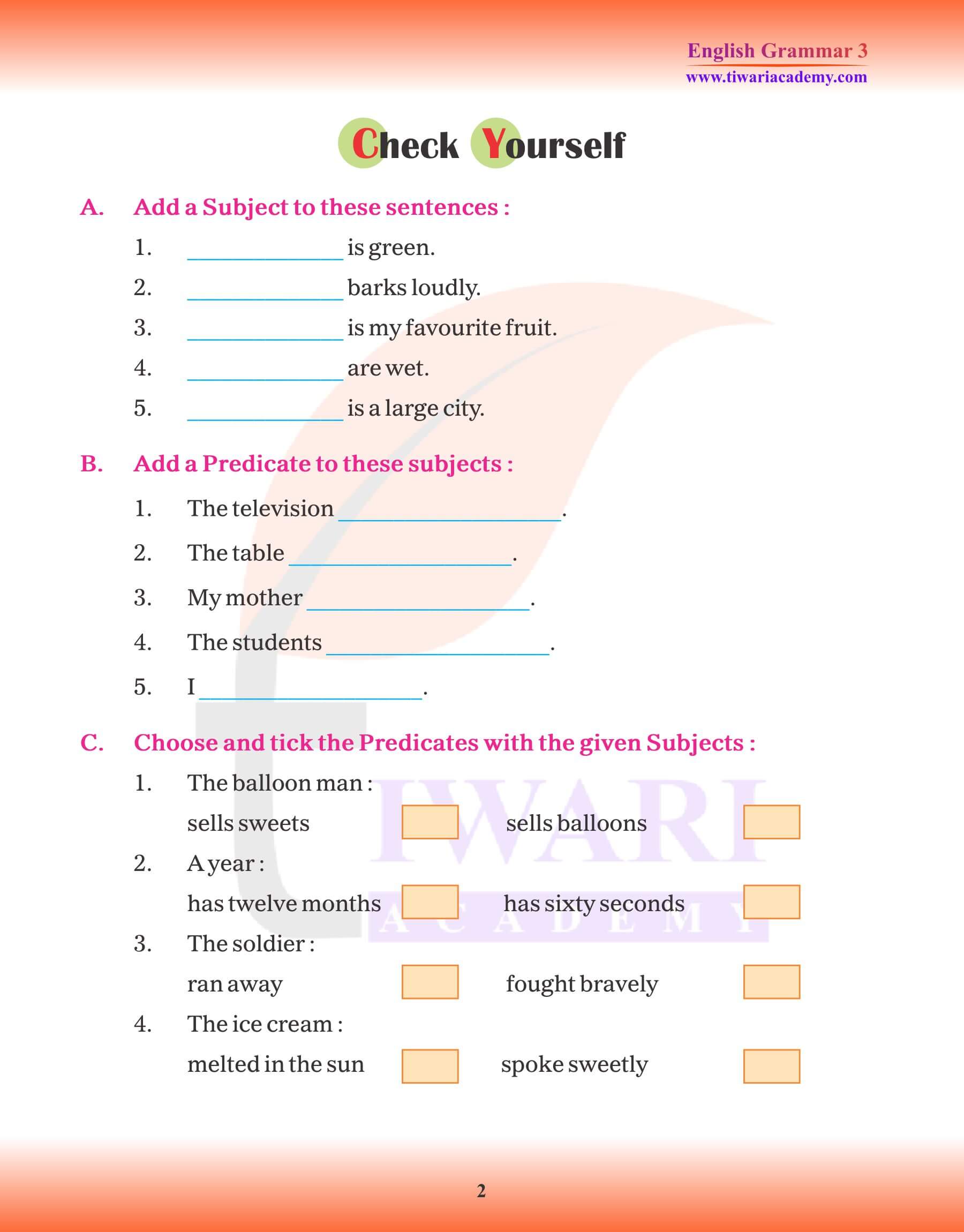 Class 3 English Grammar Chapter 2