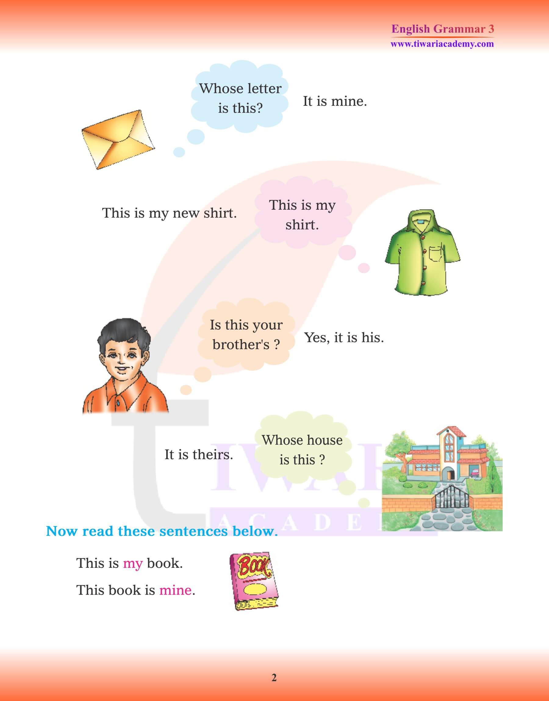 Class 3 English Grammar Chapter 8