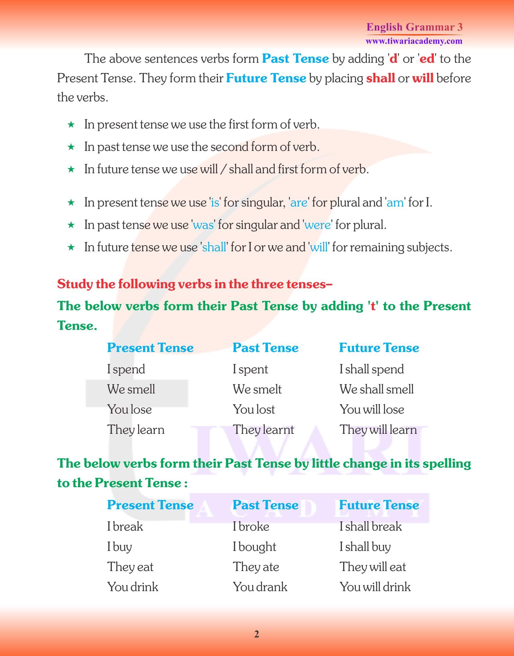 Grammar for Grade 3 Chapter 11 Present Continuous Tense