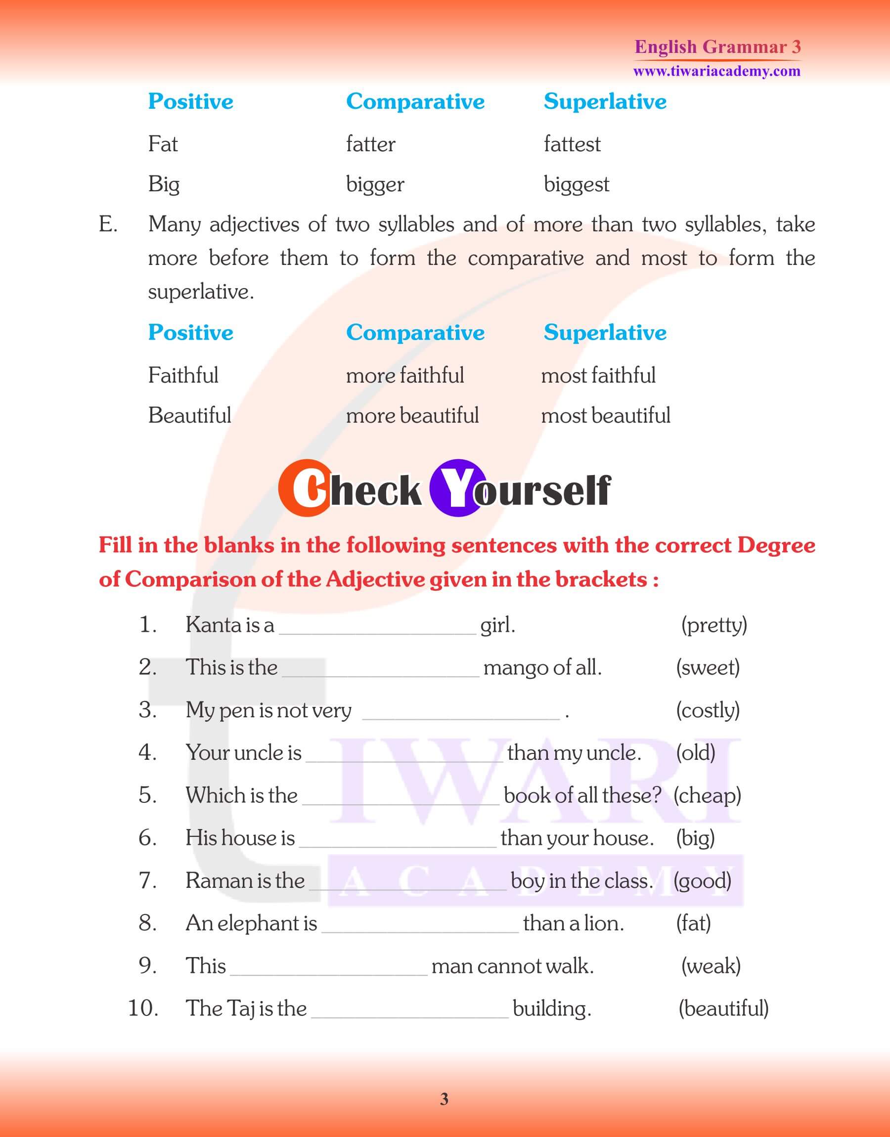 Class 3 English Grammar Chapter 15