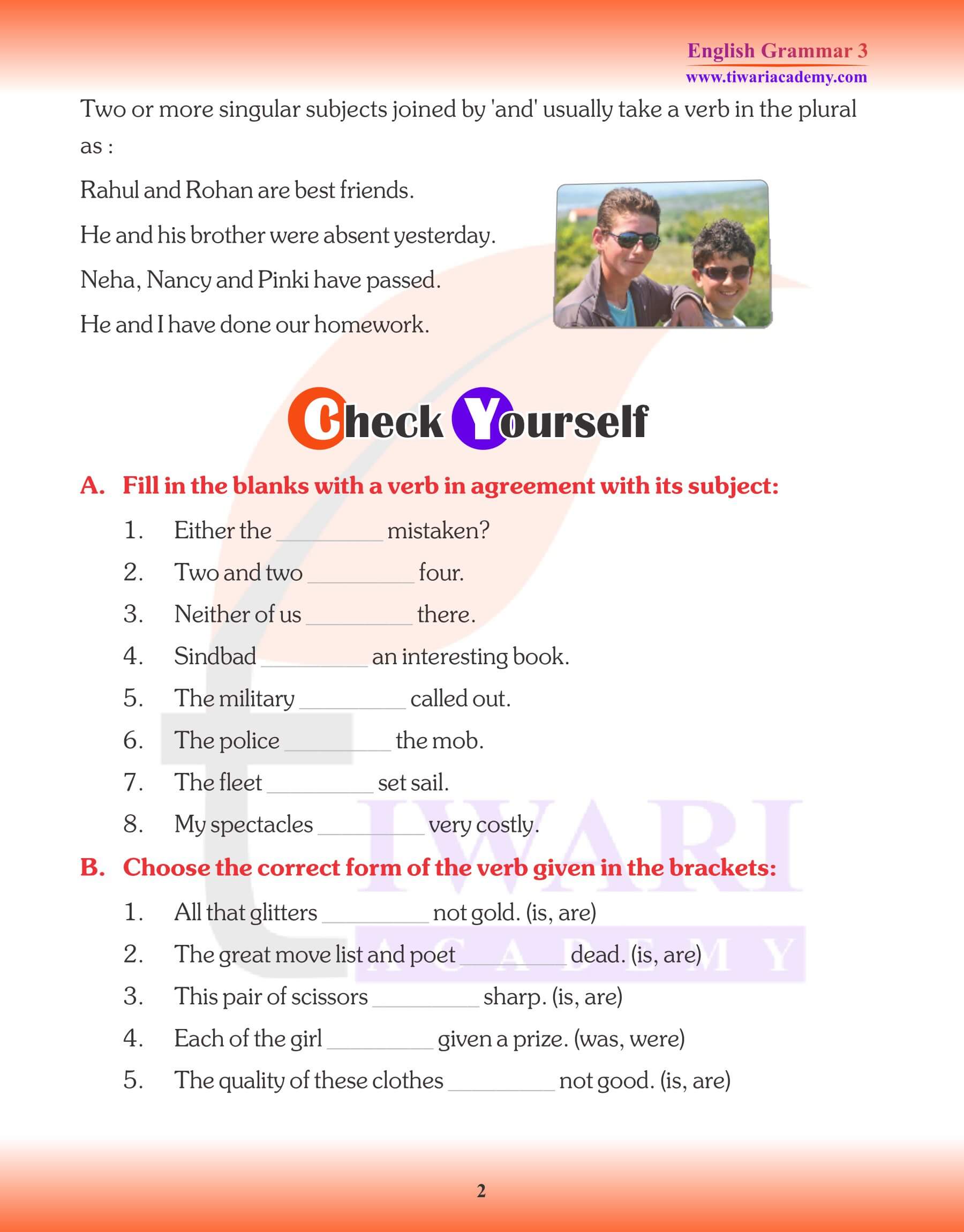 English Grammar for Grade 3 Statements and its Type