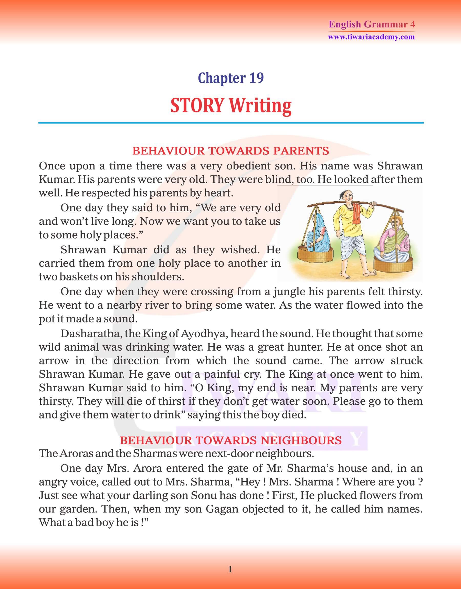 Class 4 English Grammar Story Writing