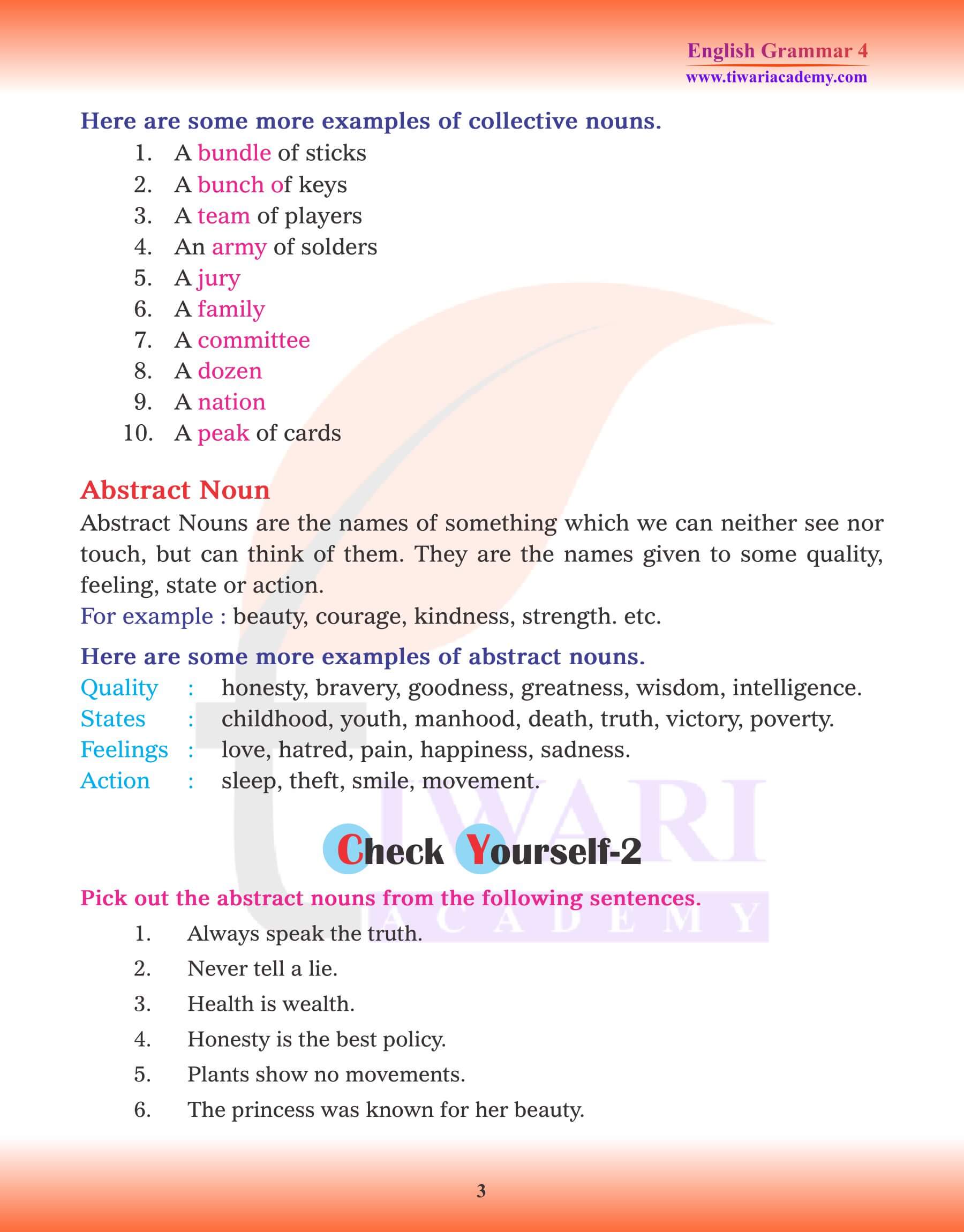 Class 4 English Grammar the Noun and its Kinds