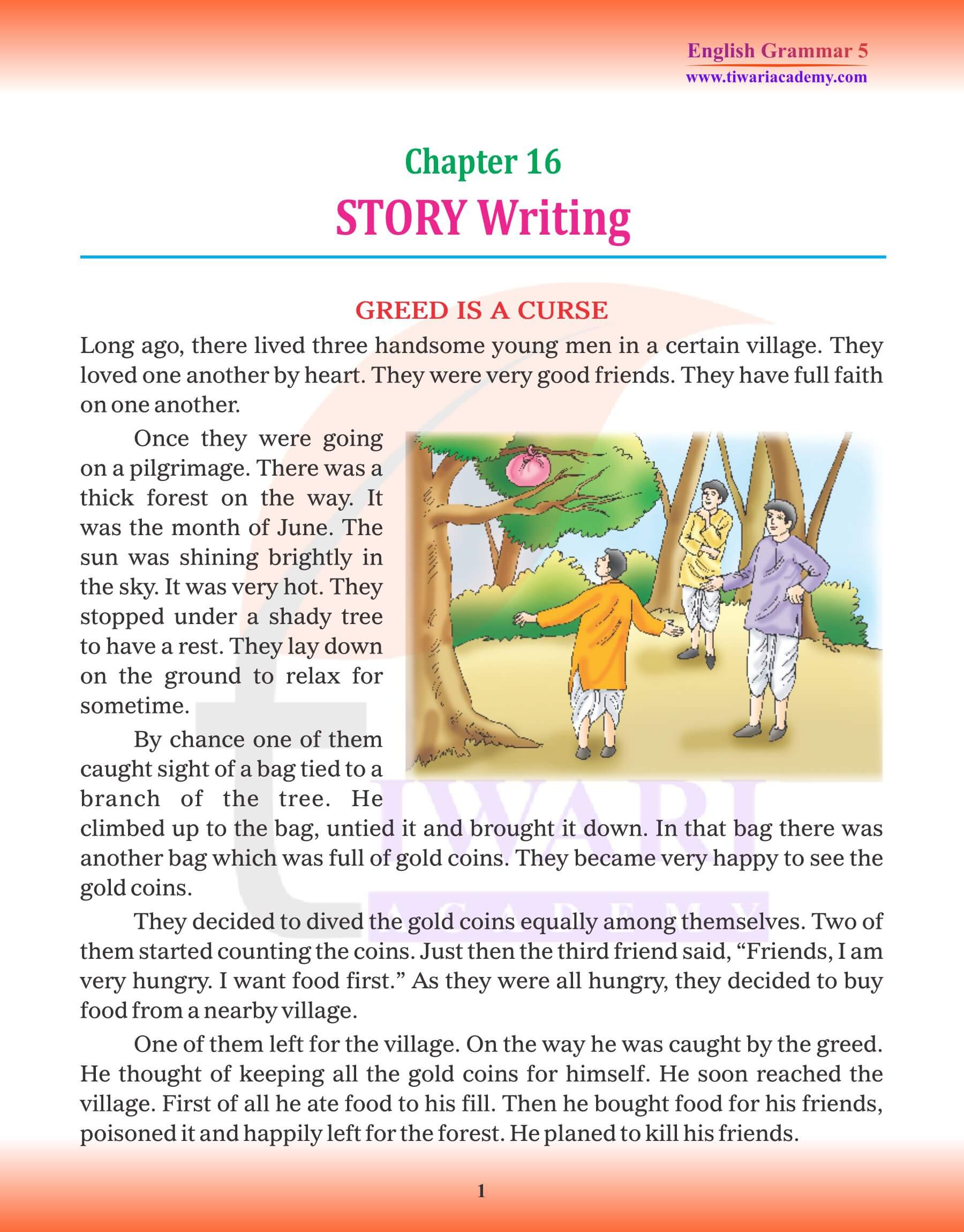 Class 5 Grammar Chapter 16 Story Writing