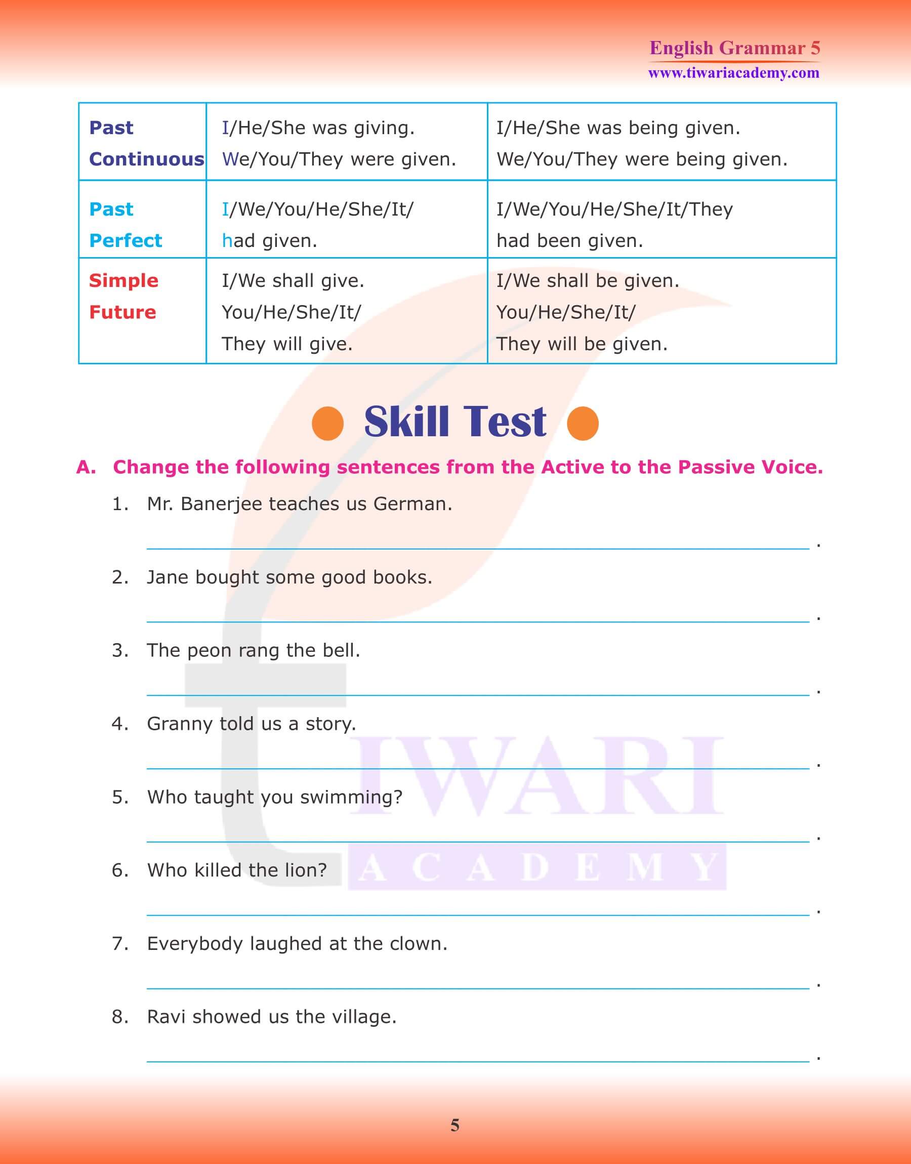 English Grammar Active and Passive Voice