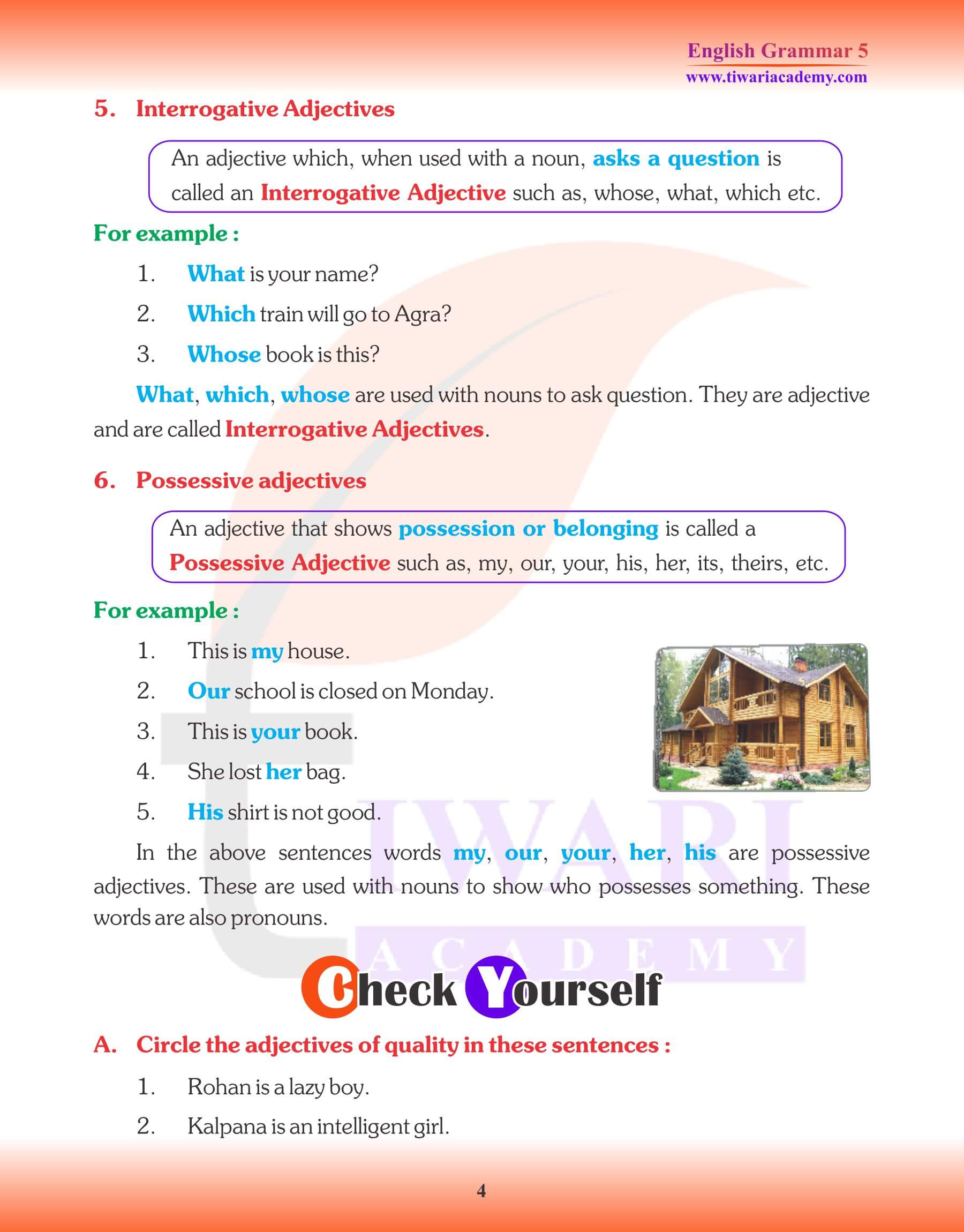 5th English Grammar Adjective