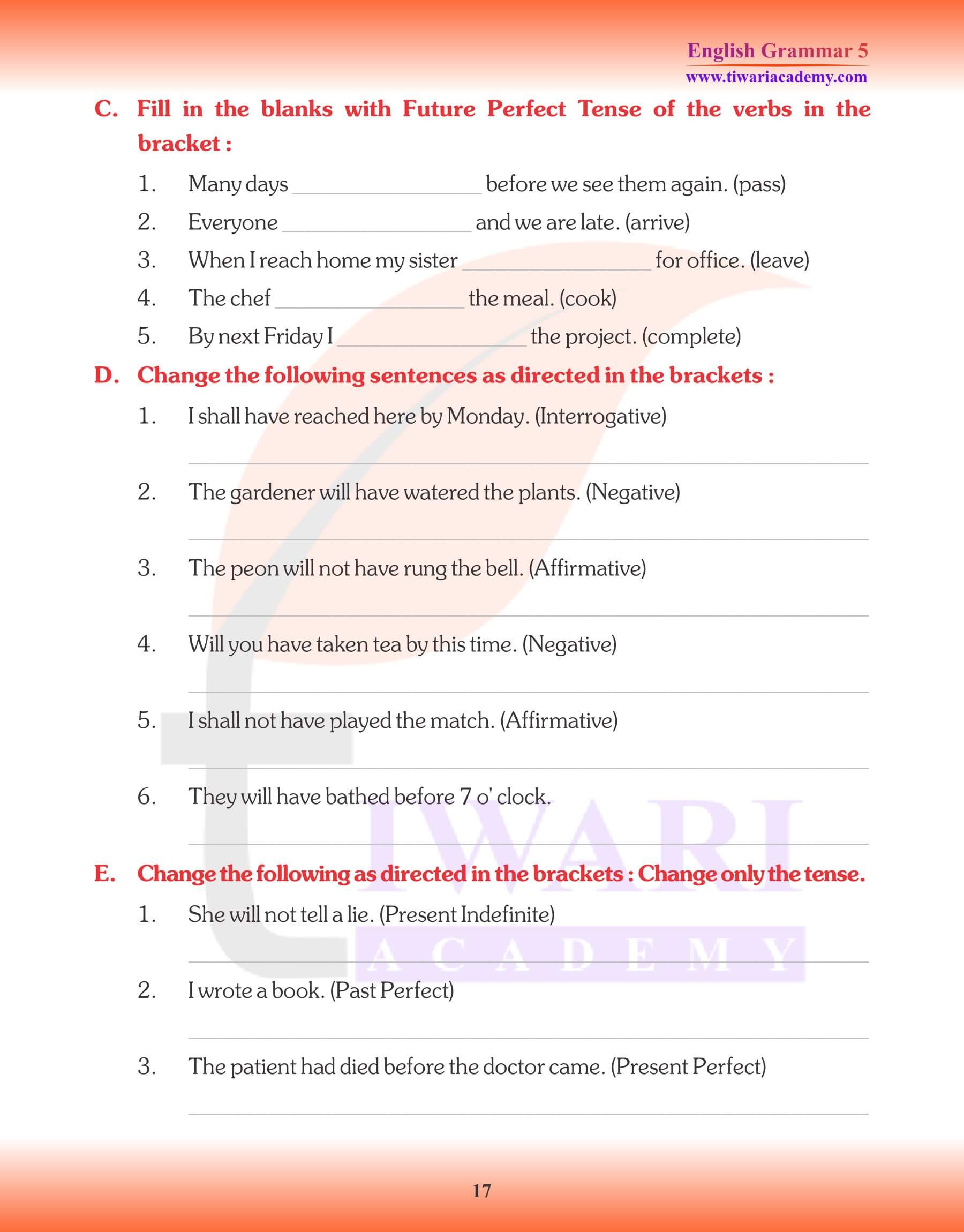 English Grammar Tense all types