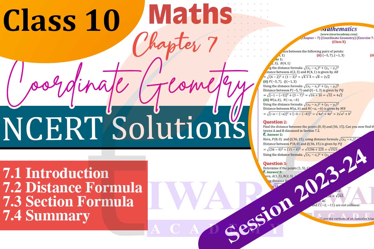 Class 10 Maths Chapter 7 Coordinate Geometry Solution