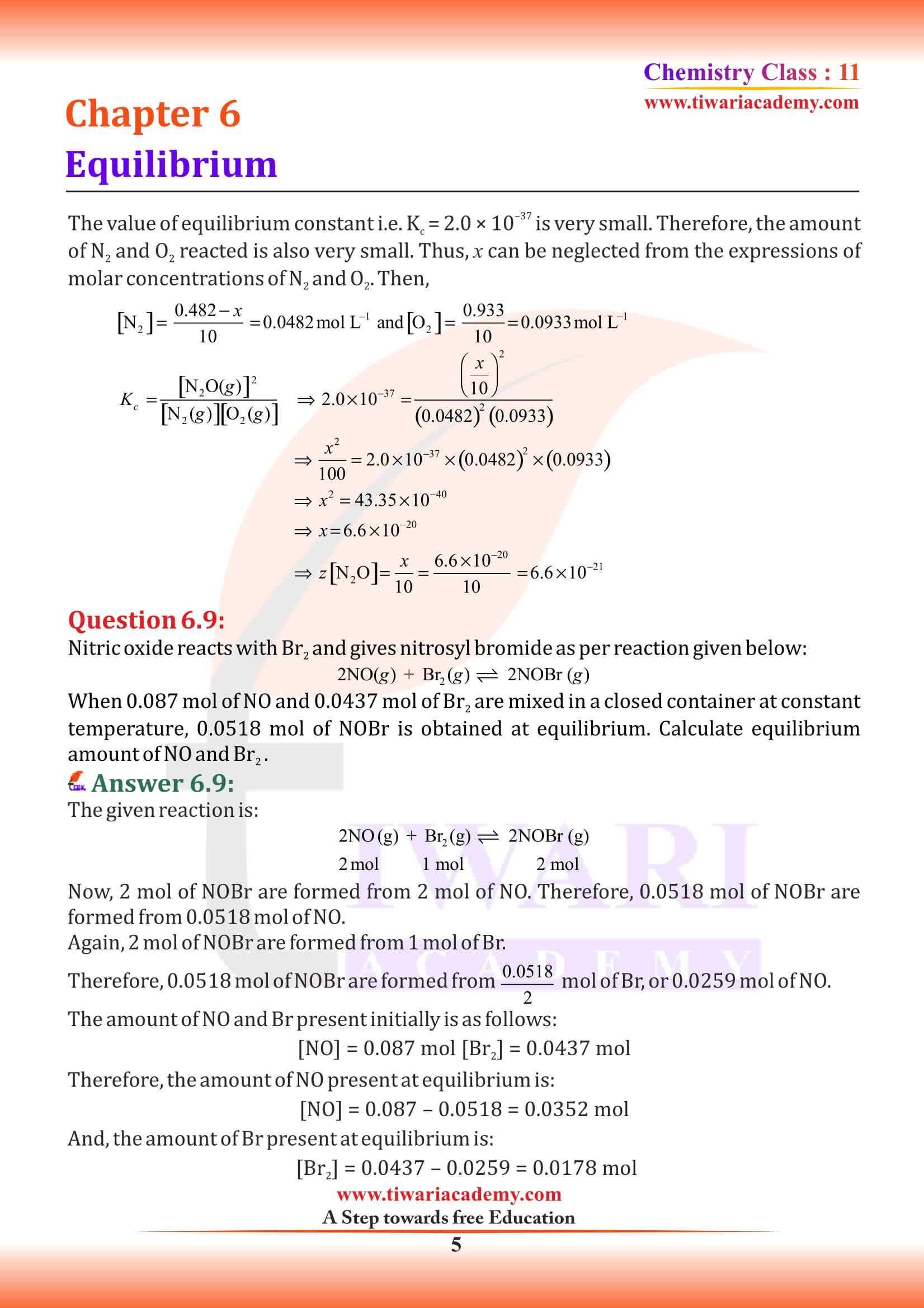 NCERT Solutions for Class 11 Chemistry Chapter 6 in English