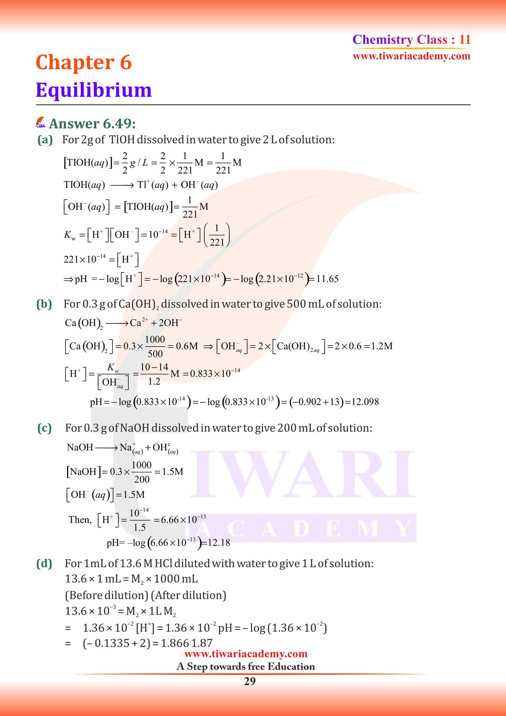NCERT Class 11 Chemistry Chapter 6 free