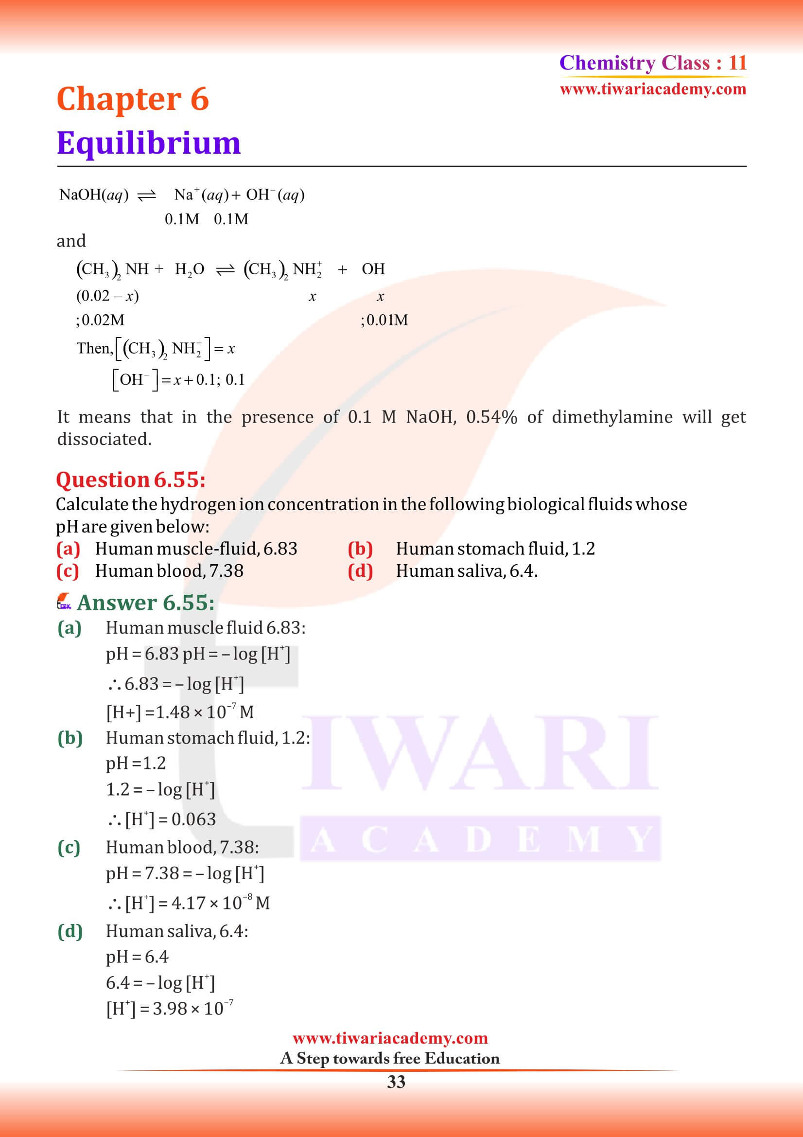 NCERT Class 11 Chemistry Chapter 6 exercises