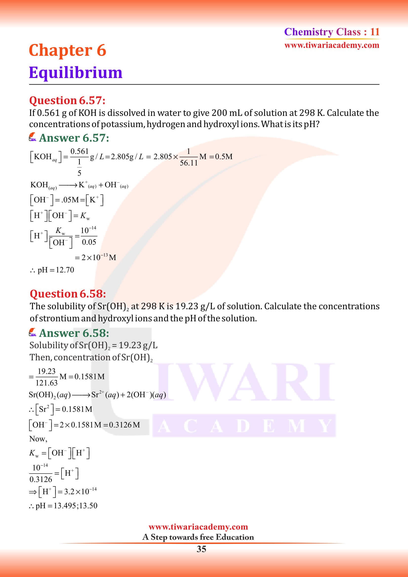 NCERT Class 11 Chemistry Chapter 6 Answers in English