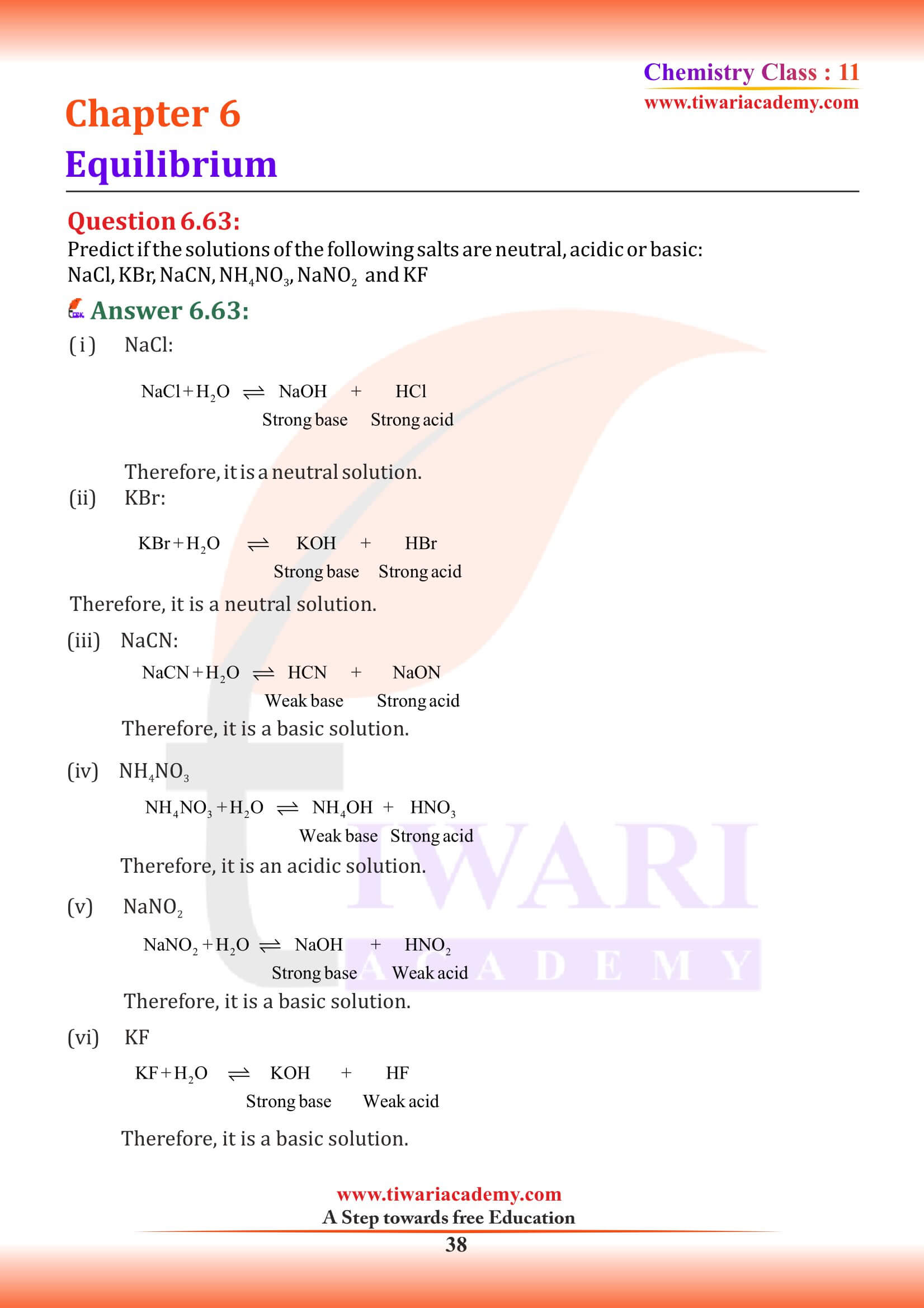 NCERT Class 11 Chem Chapter 6 Solutions