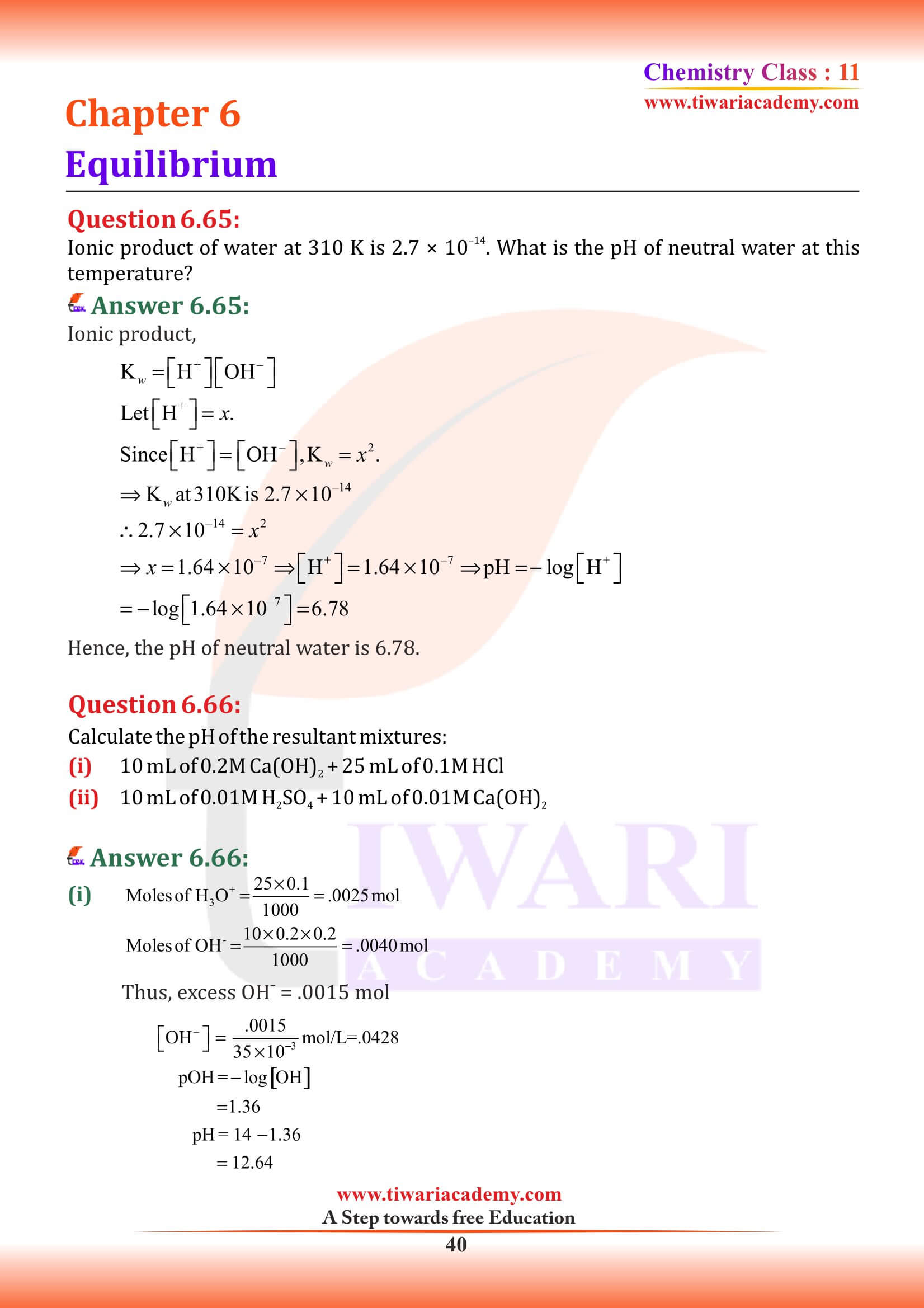 NCERT Class 11 Chem Chapter 6 all answers