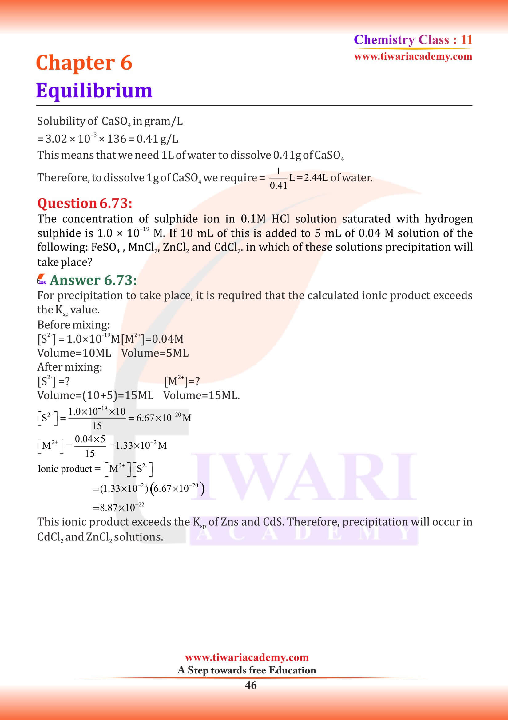 NCERT Class 11 Chem Chapter 6 QA