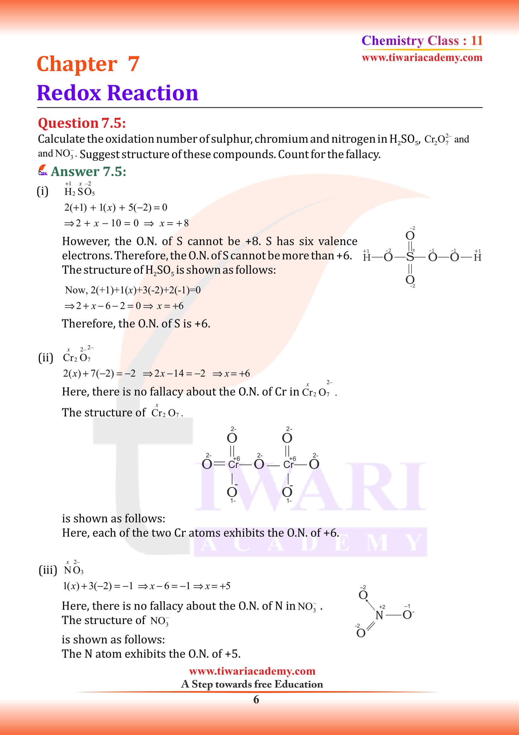 NCERT Solutions for Class 11 Chemistry Chapter 7 Answers
