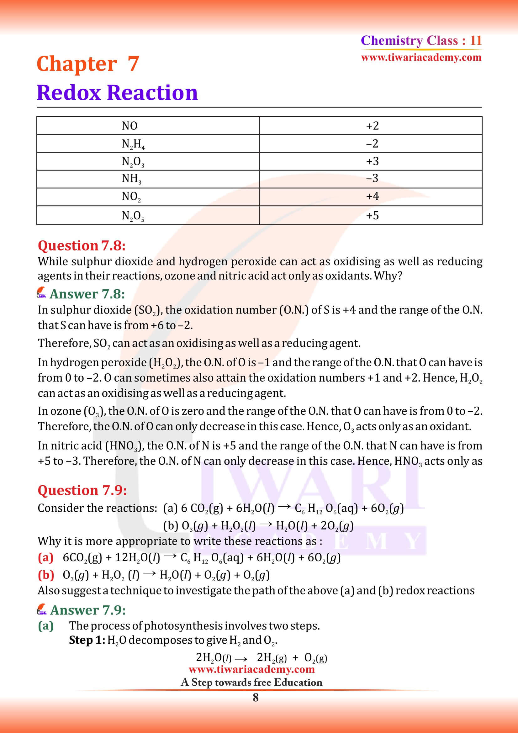 NCERT Solutions for Class 11 Chemistry Chapter 7 download