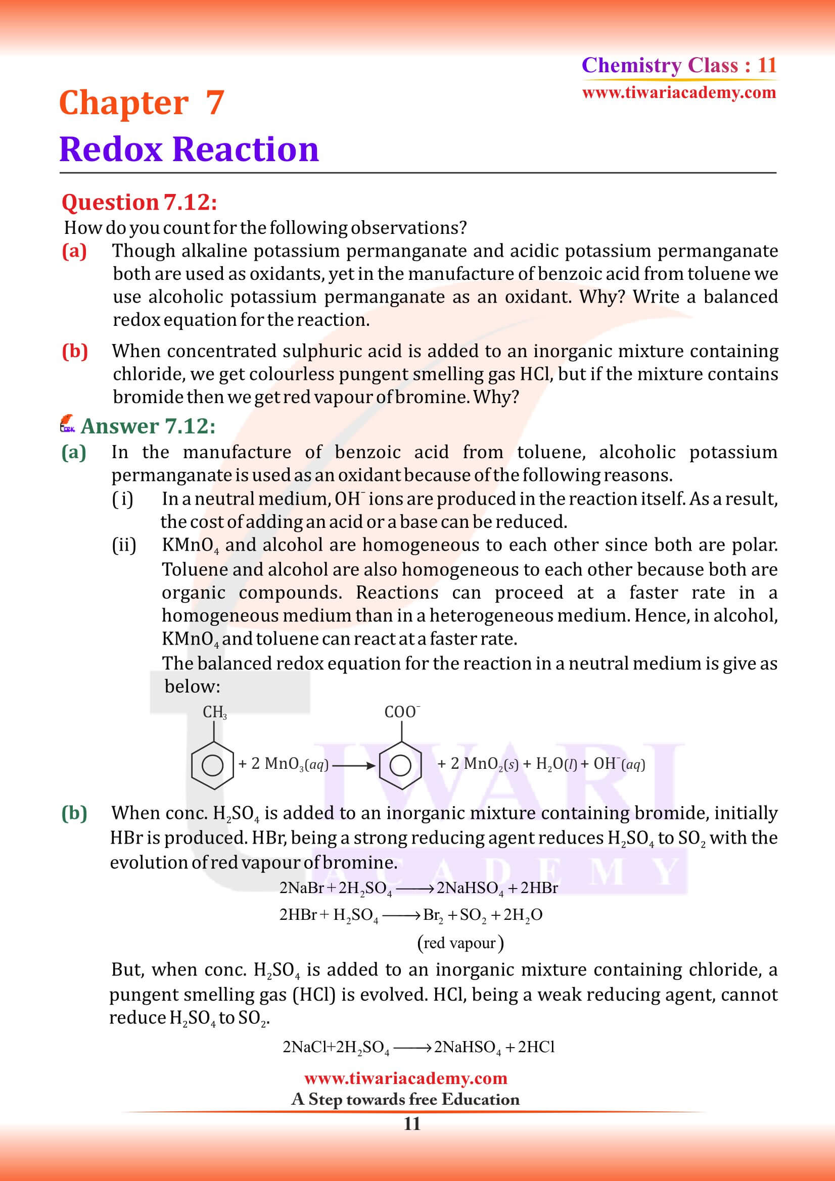 NCERT Class 11 Chemistry Chapter 7 Solutions