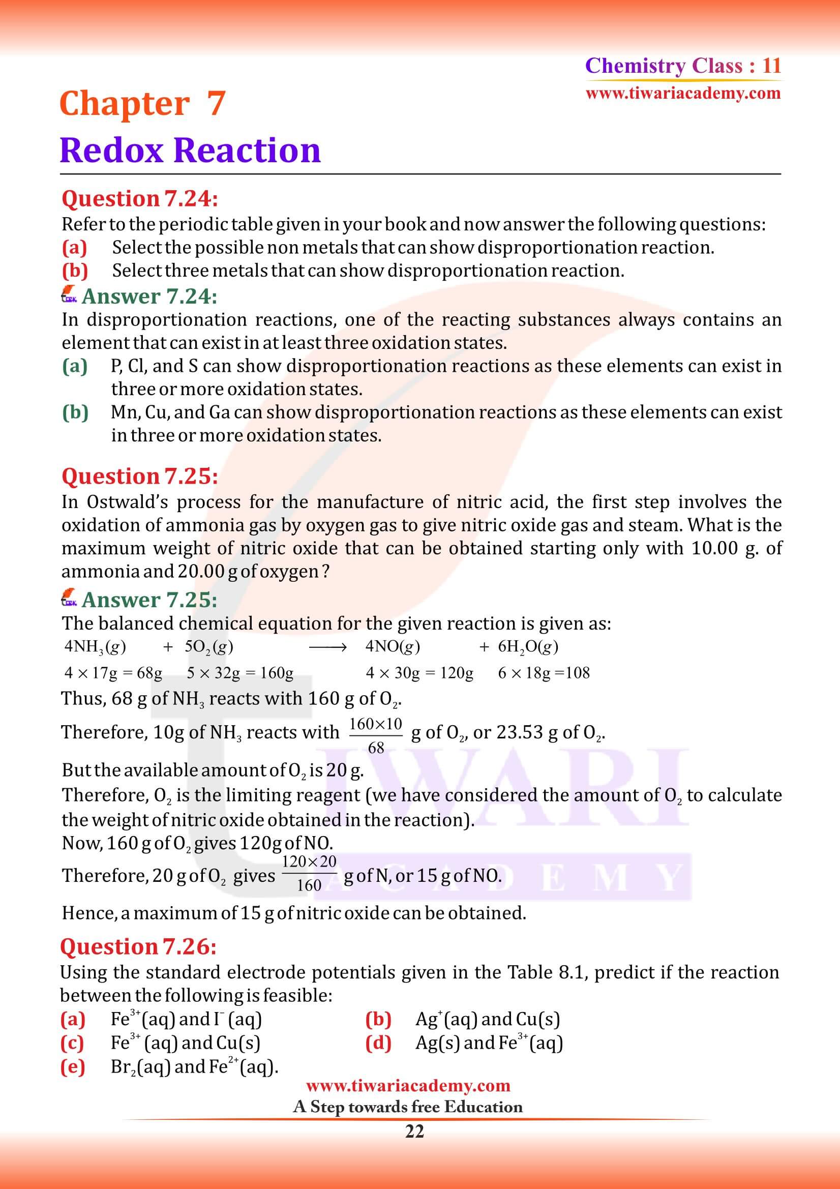 Class 11 Chemistry Chapter 7 Solutions in English