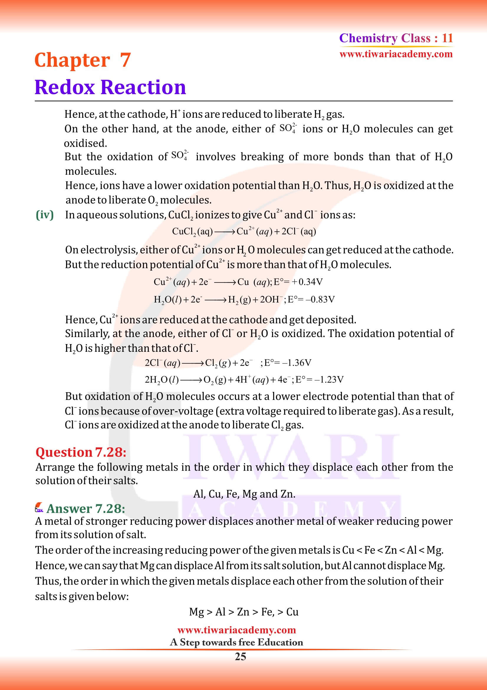 Class 11 Chemistry Chapter 7 Answers