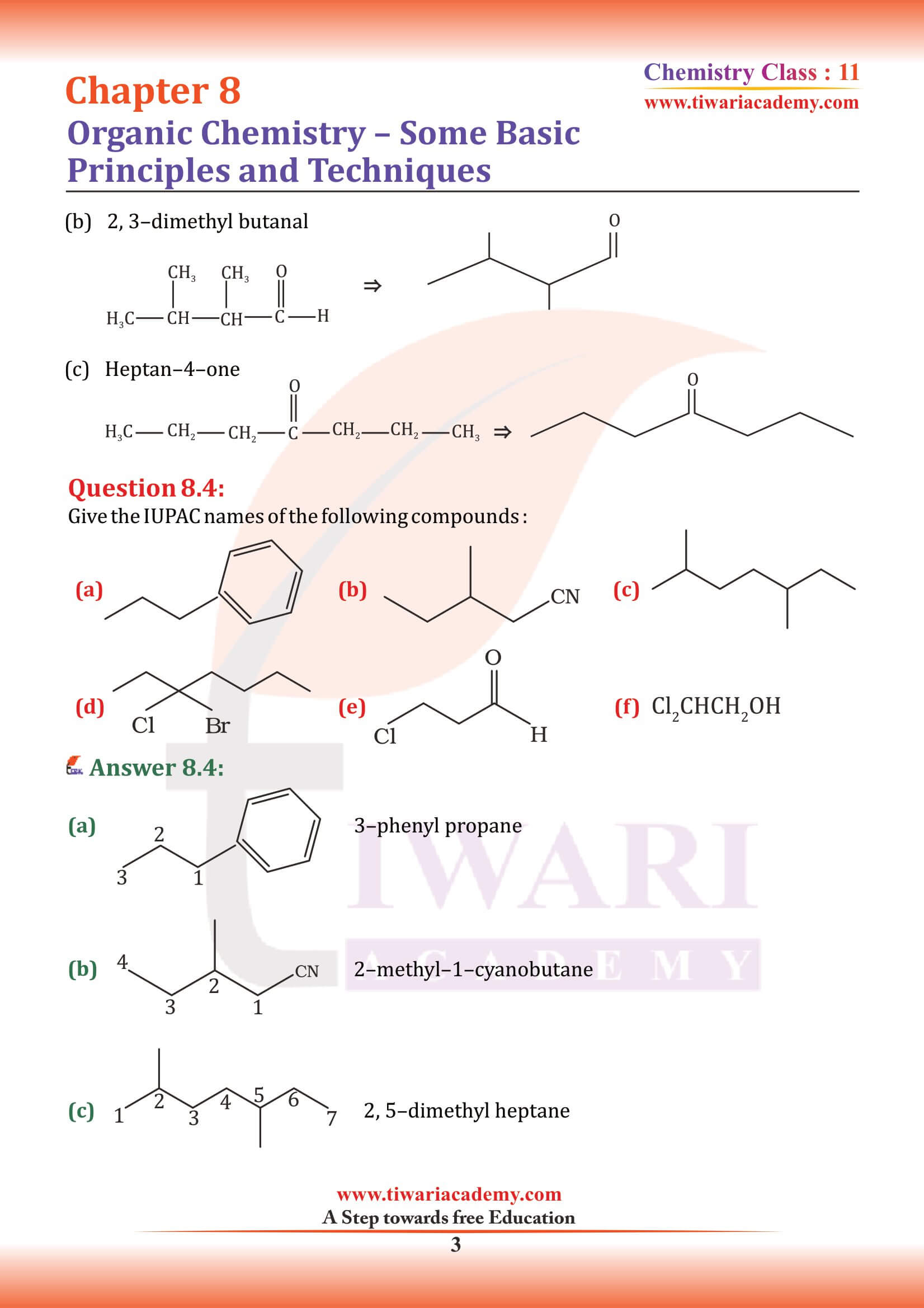 NCERT Class 11 Chemistry Chapter 8 Organic Chemistry