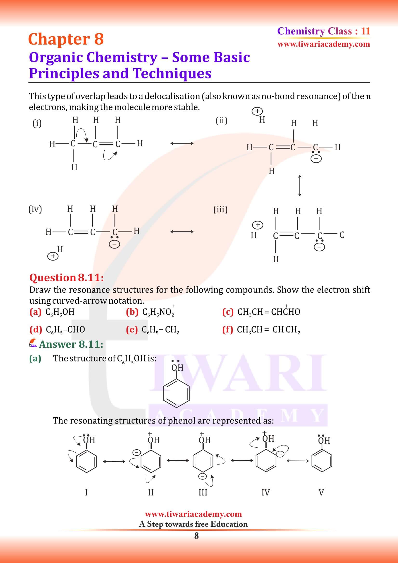 NCERT Solutions for Class 11 Chemistry Chapter 8 updated